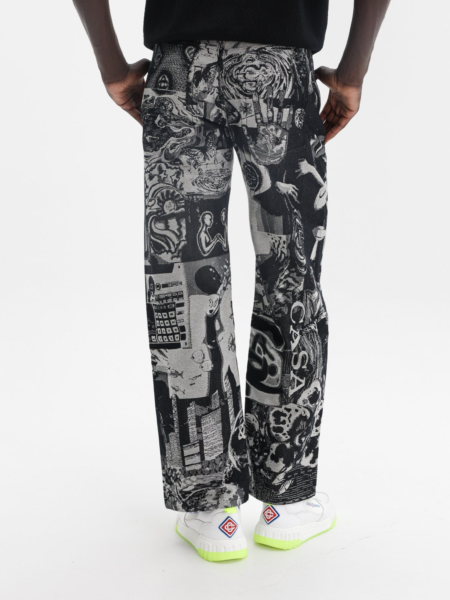 Casablanca Jeans Rave Straight Leg Collage