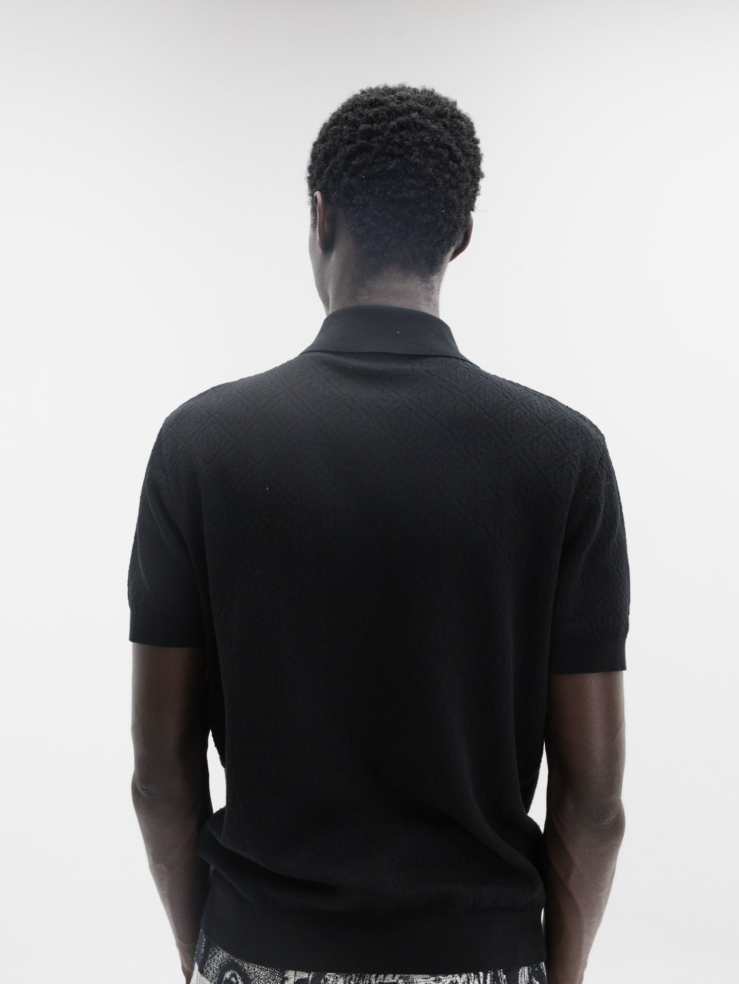 Casablanca Golfer Pointelle Monogram Black