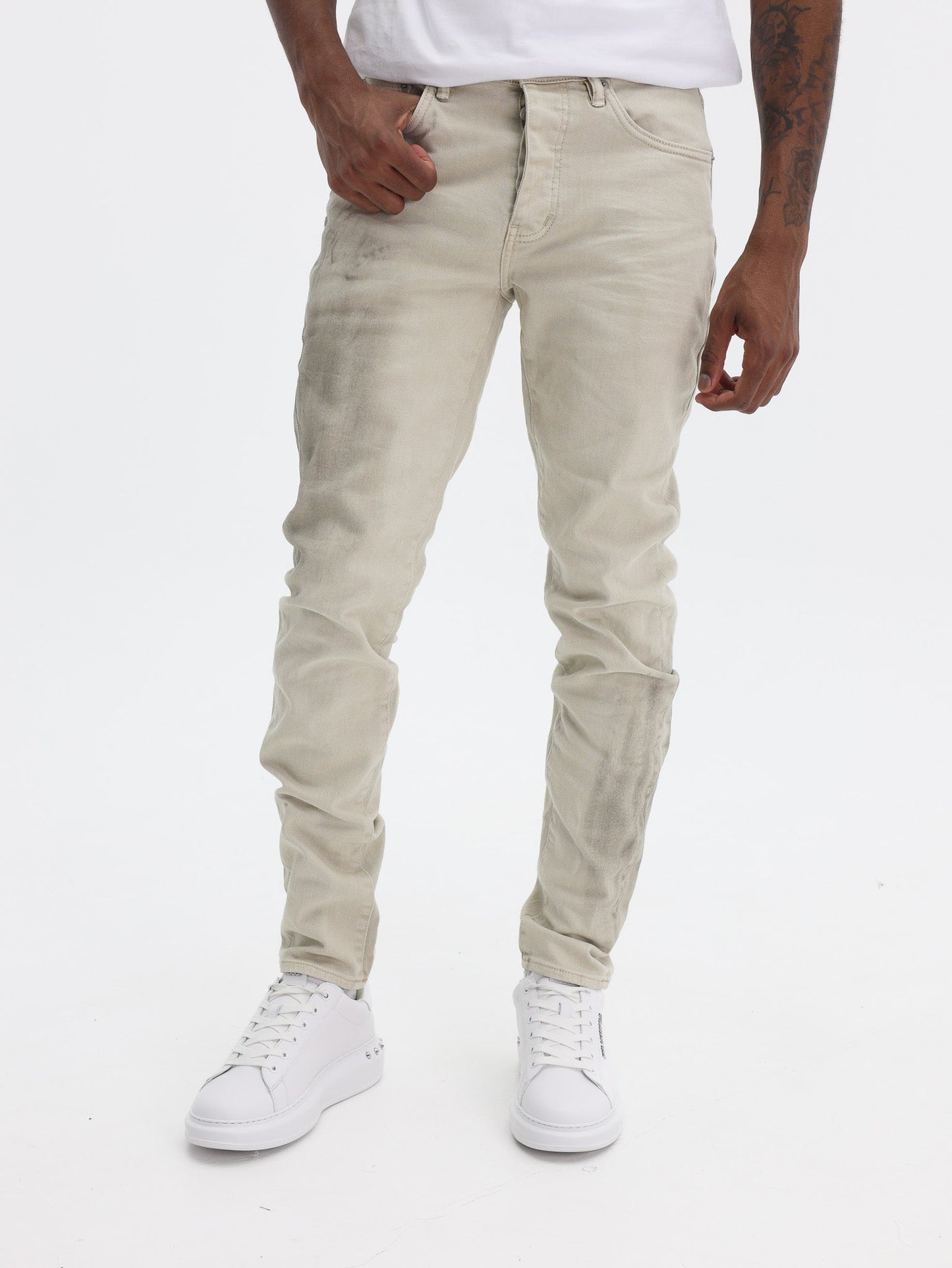 Purple Jeans Skinny Haze Pelican Khaki
