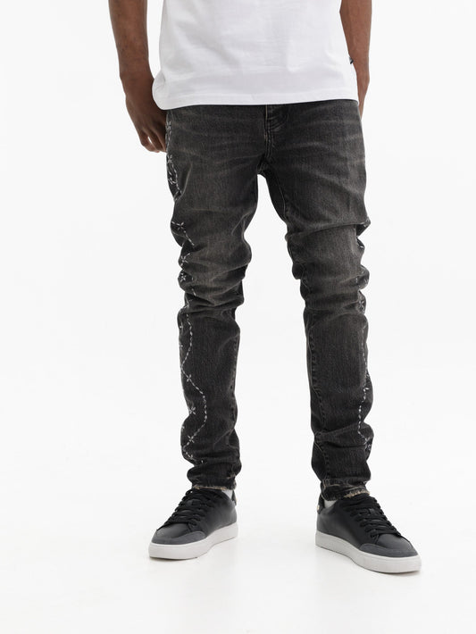 Purple Jeans Skinny Twist Black