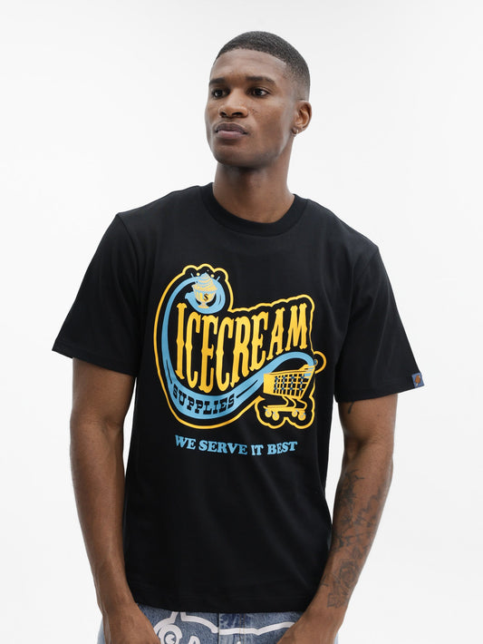 Ice Cream T-Shirt Convenience Store Black