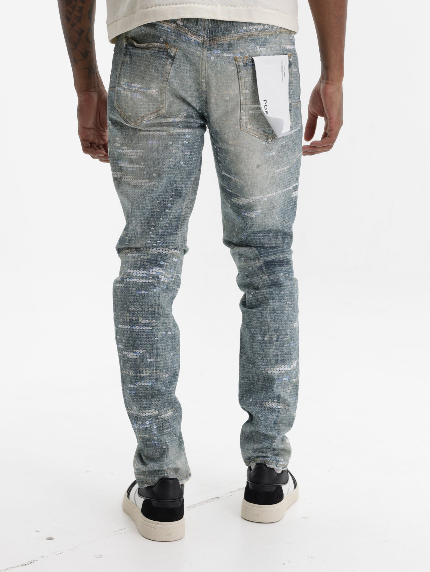 Purple Jeans Skinny Printed Indigo