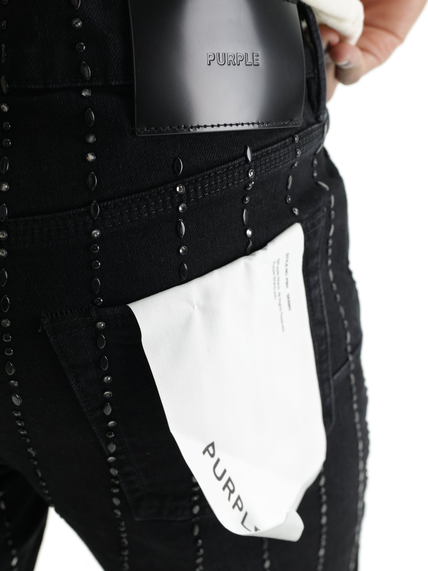 Purple Jeans Skinny Pinstripe Black
