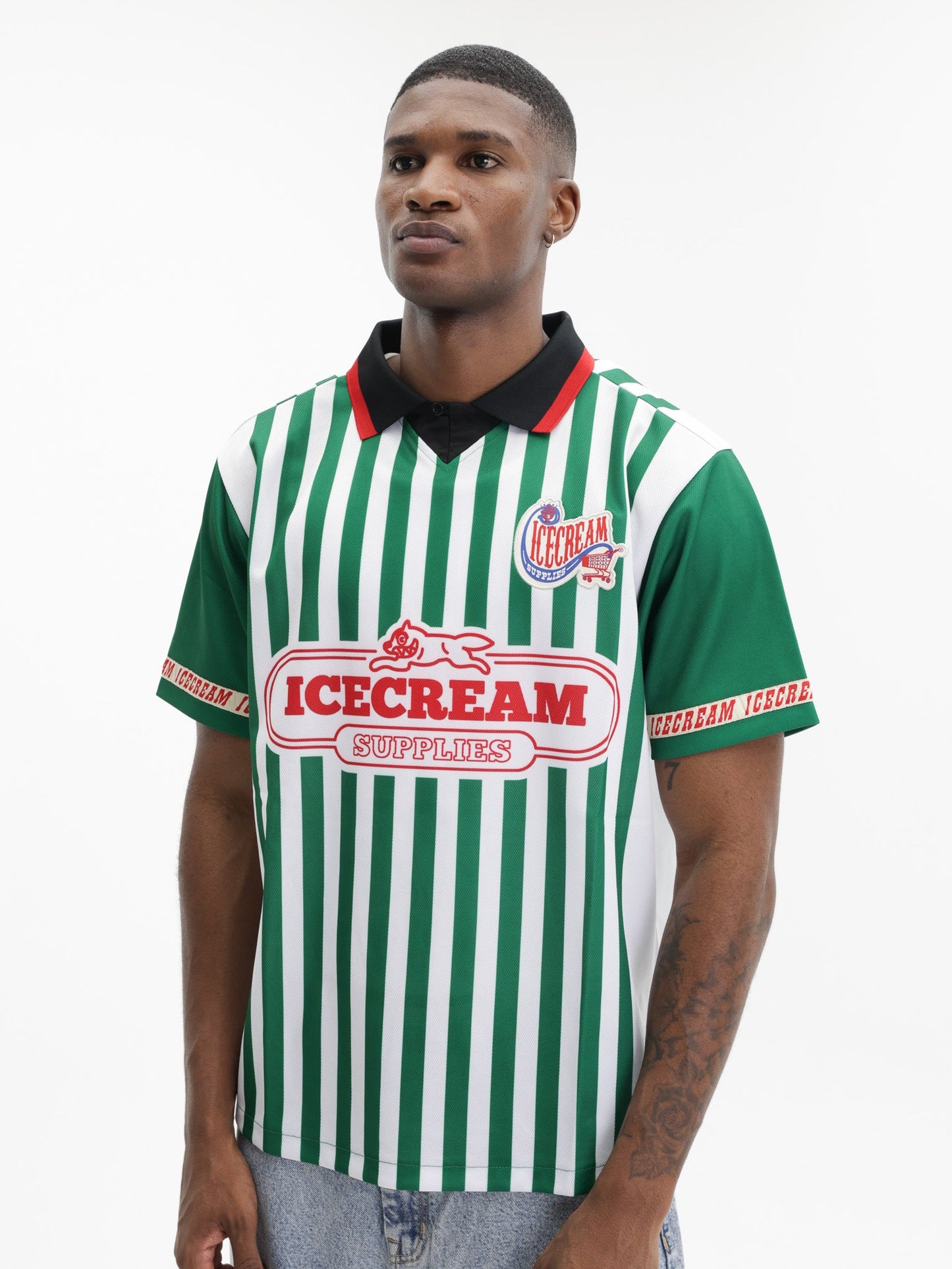 Ice Cream Shirt Striped Football Green