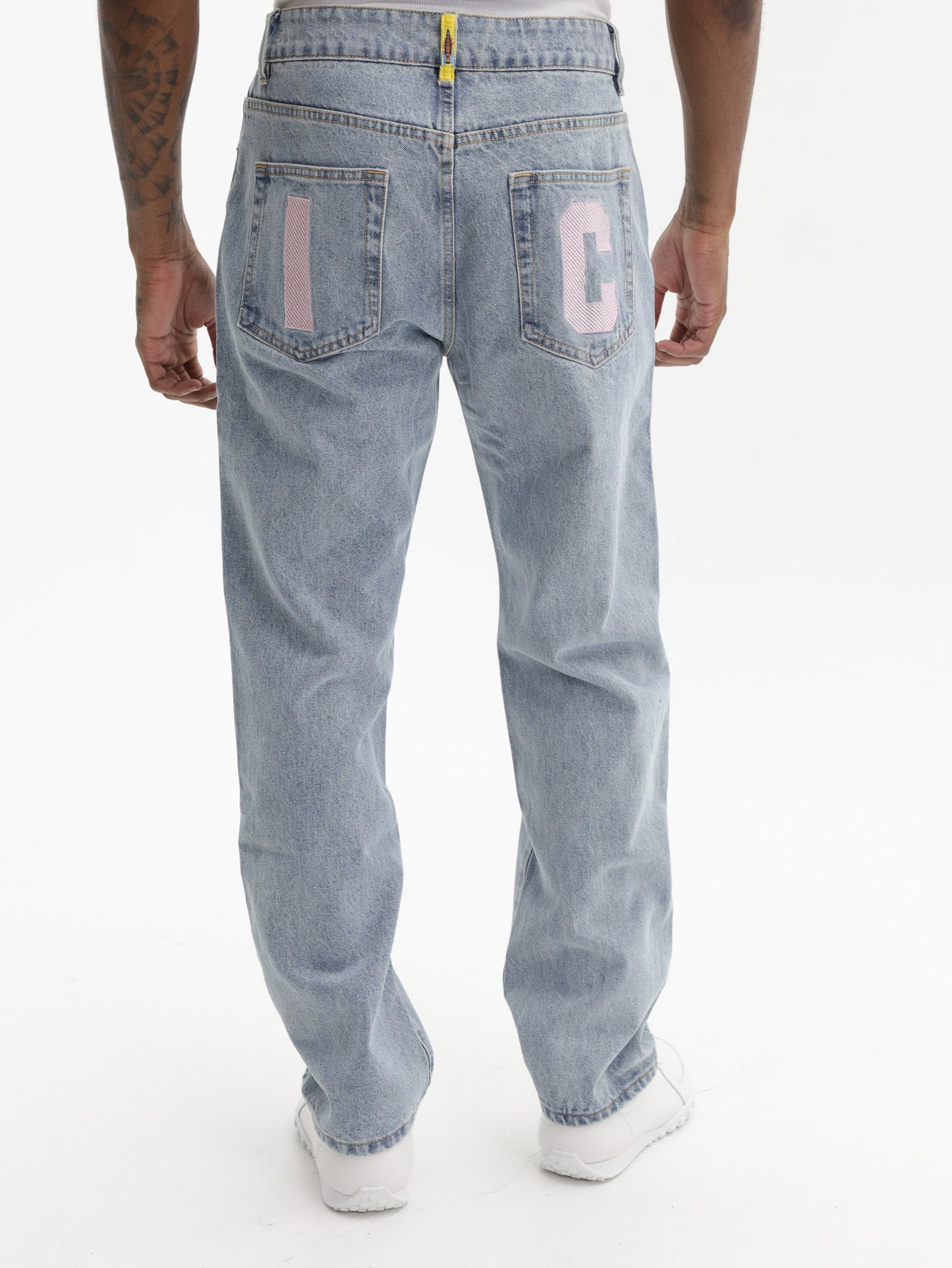 Ice Cream Jeans Running Dog Heavy Wash Blue