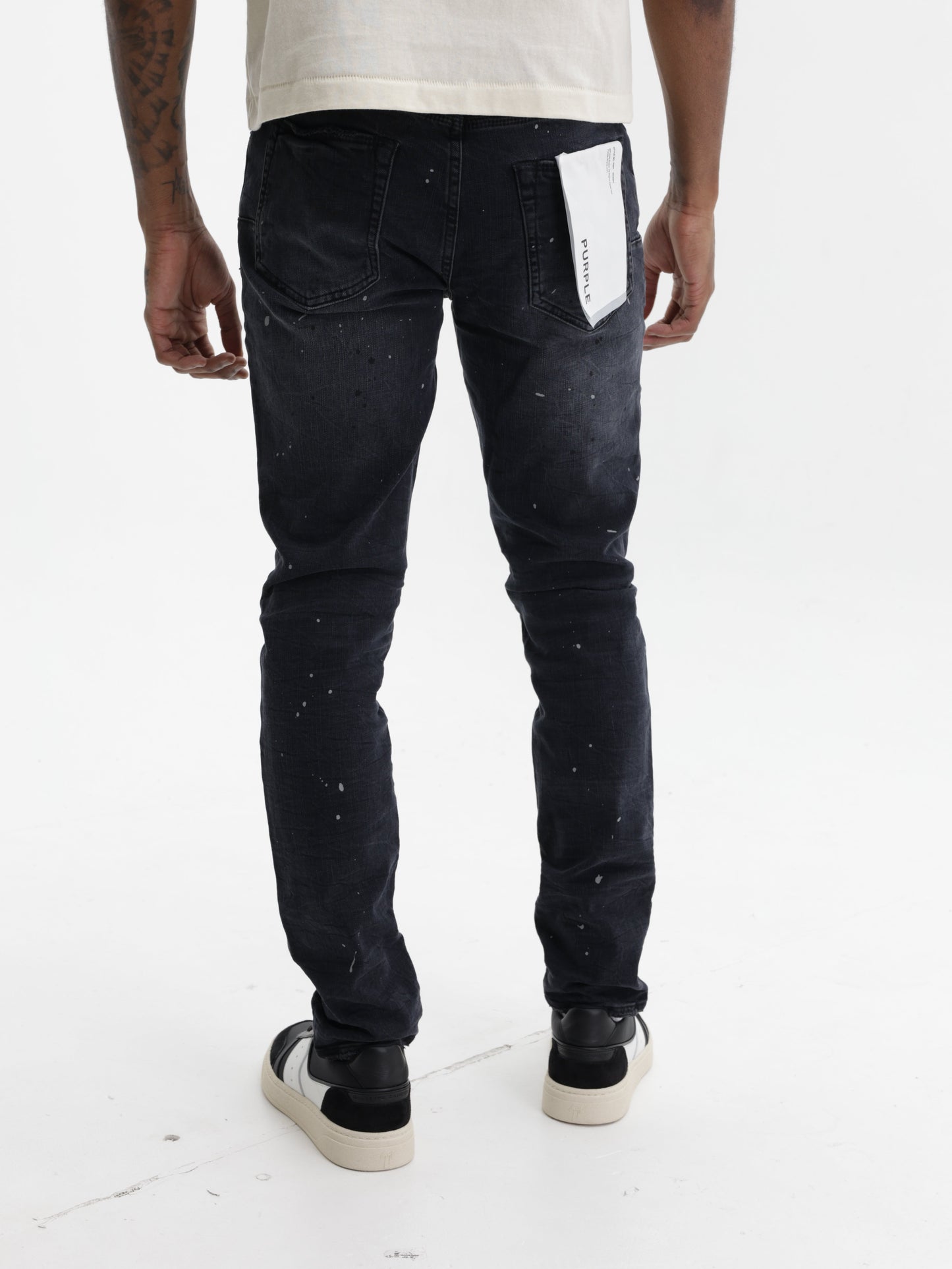 Purple Jeans Reflective Paint Black
