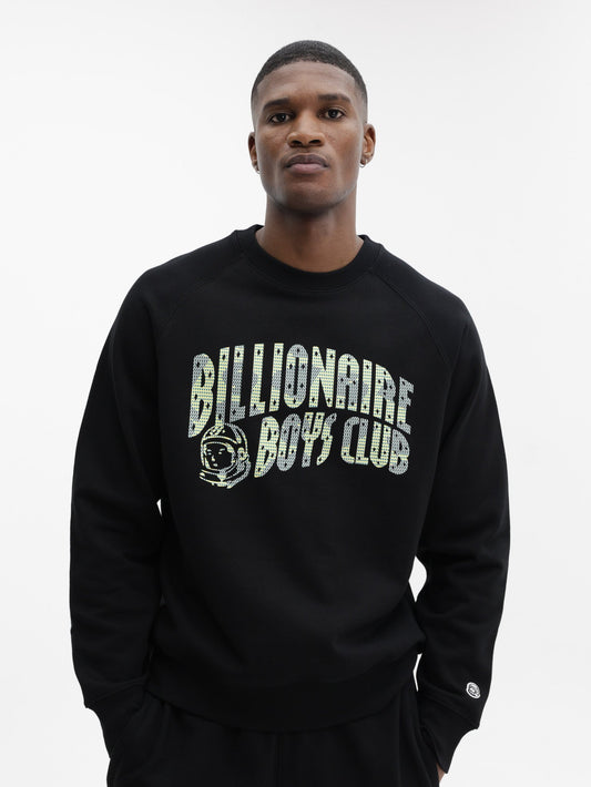 Billionaire Boys Club Sweater Tri-tone Arch Logo Crewneck Black