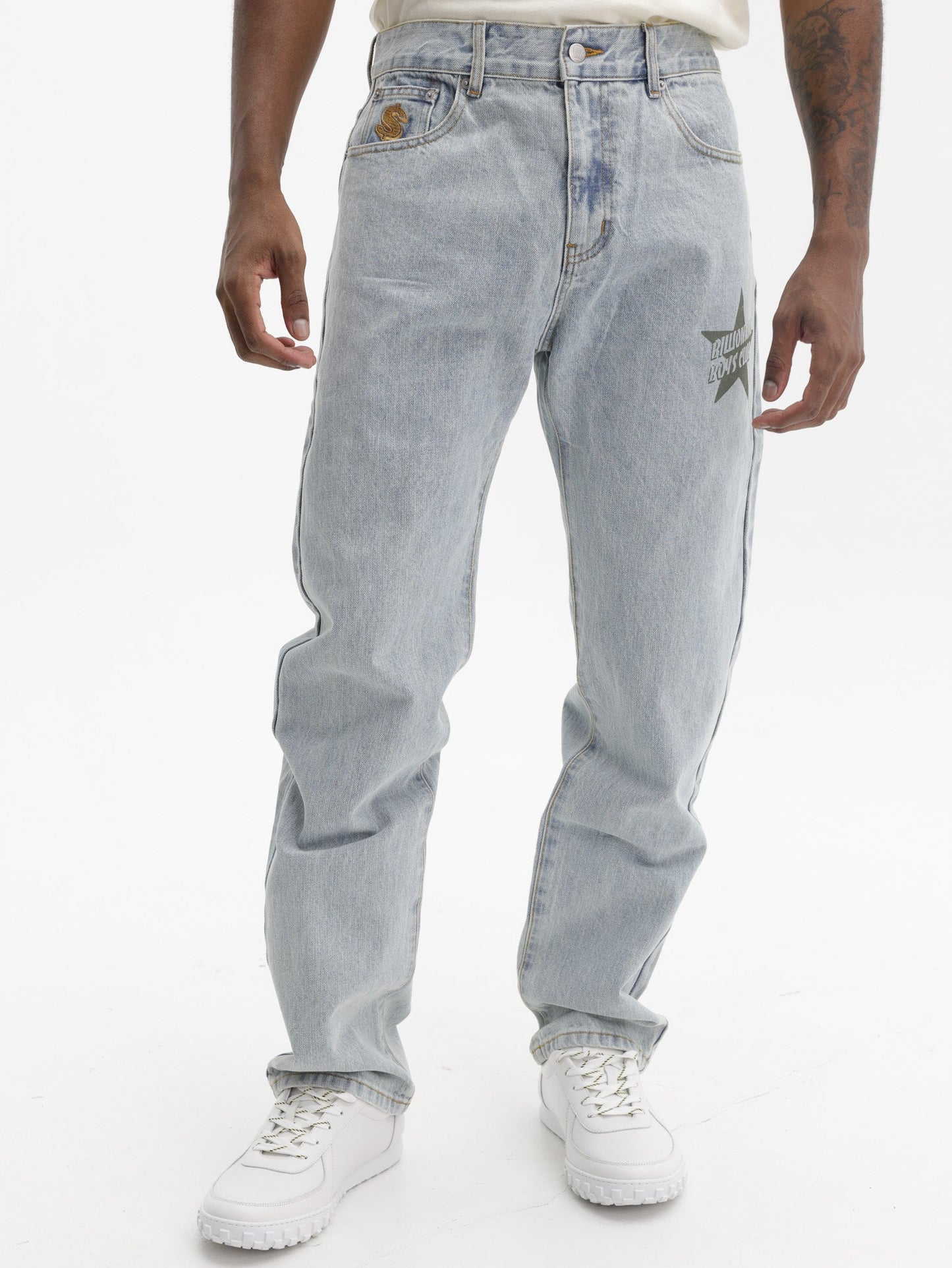 Billionaire Boys Club Jeans Souvenir Straight Leg Light Wash Blue