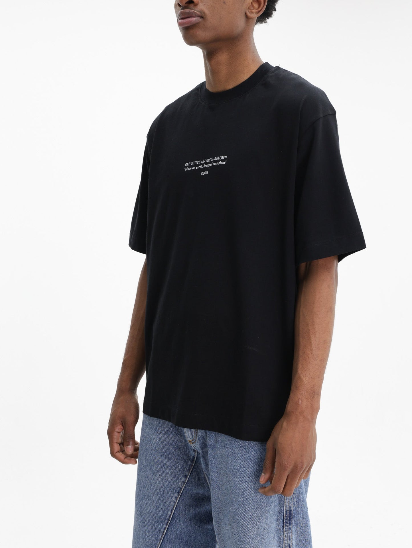 Off - White T-Shirt Statement SS Skate Black