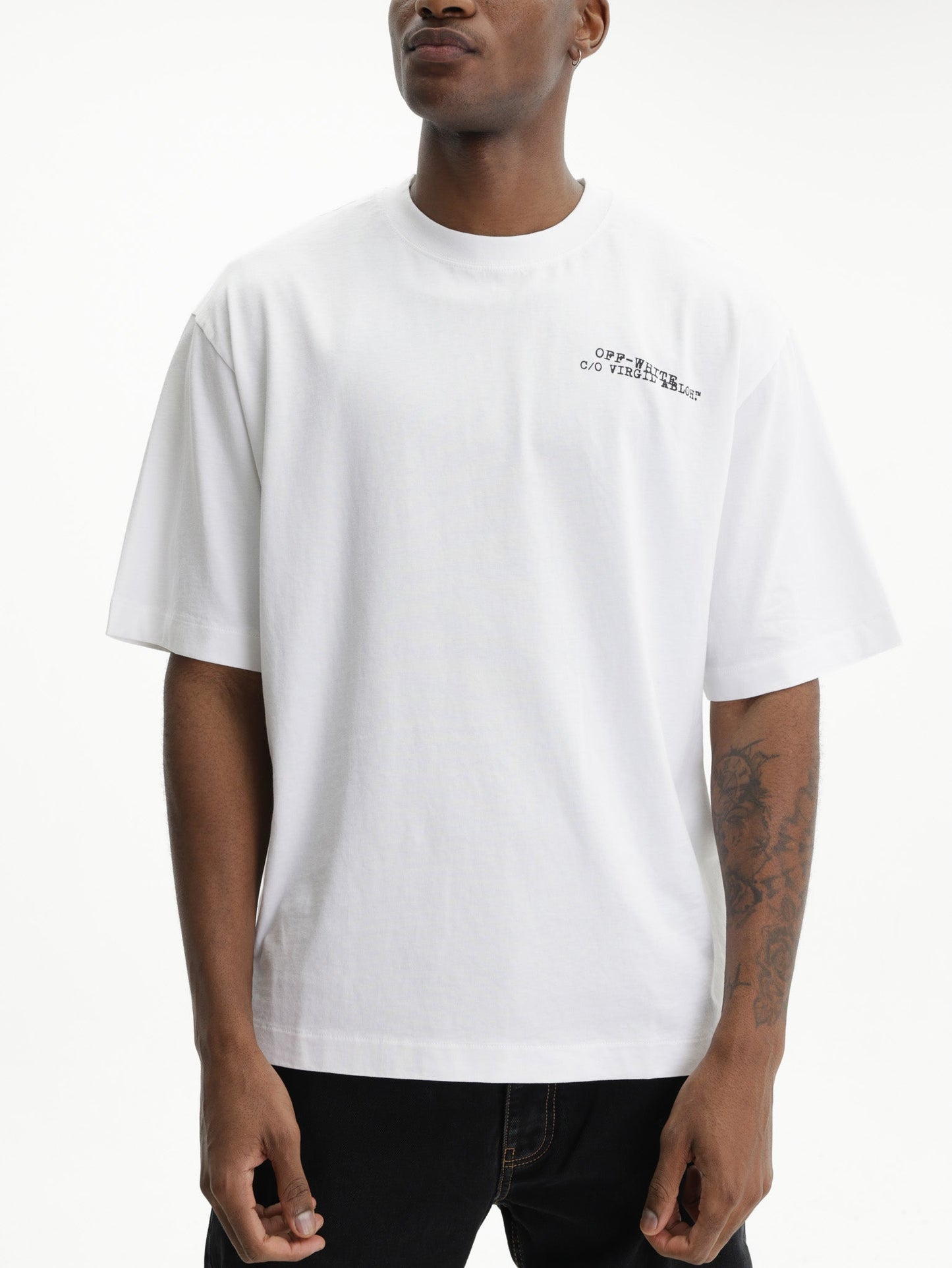 Off - White T-Shirt Type Machine Arrow White