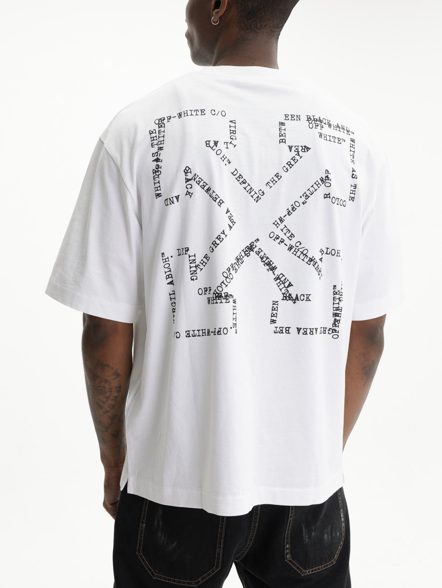 Off - White T-Shirt Type Machine Arrow White
