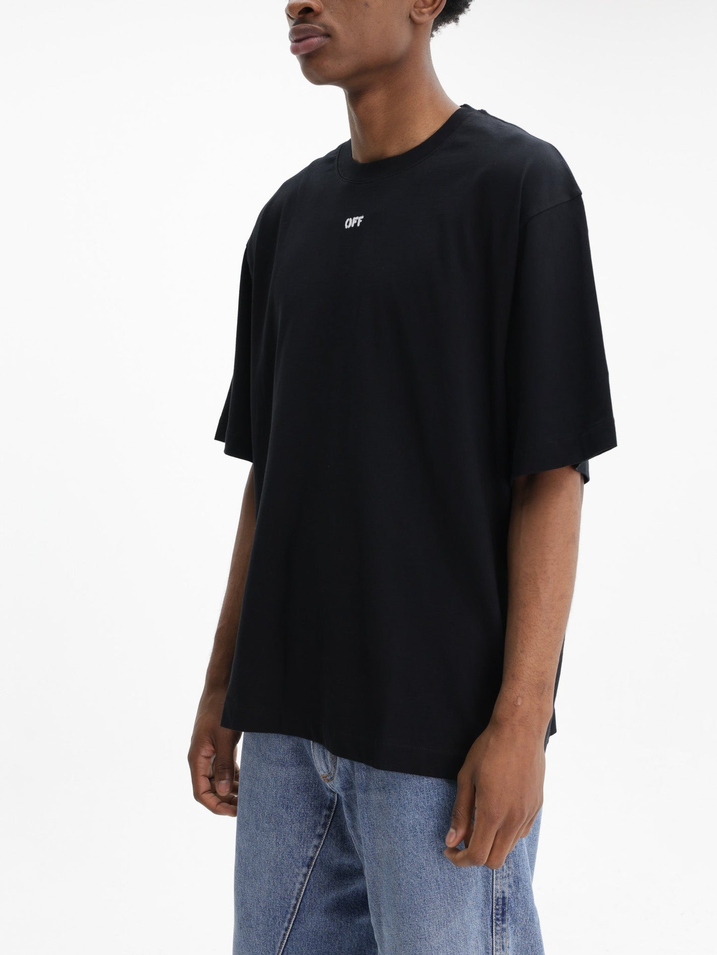 Off - White T-Shirt Rubbed Paint Arrows Black