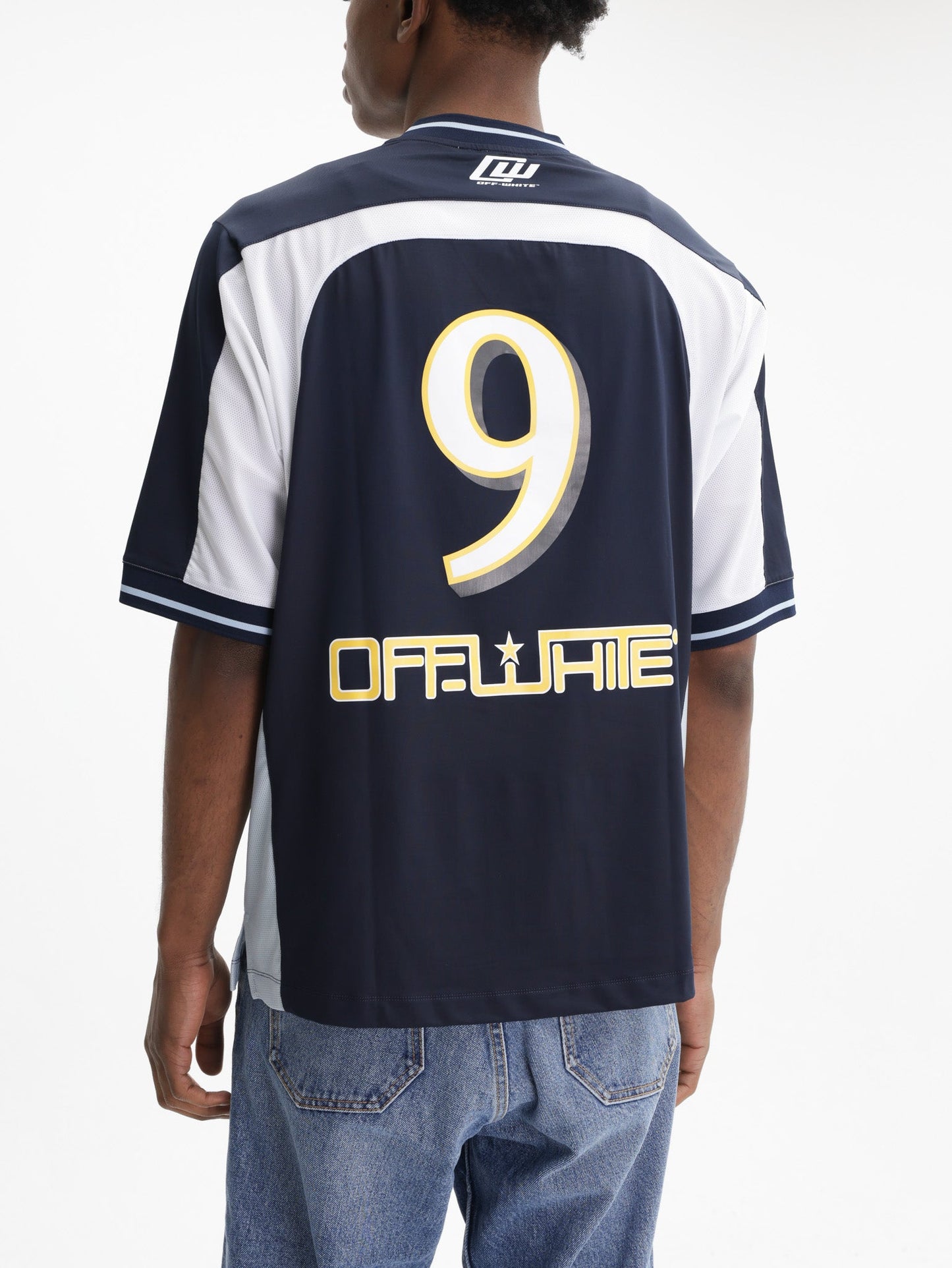 Off - White T-Shirt Soccer V-neck Midnight Blue
