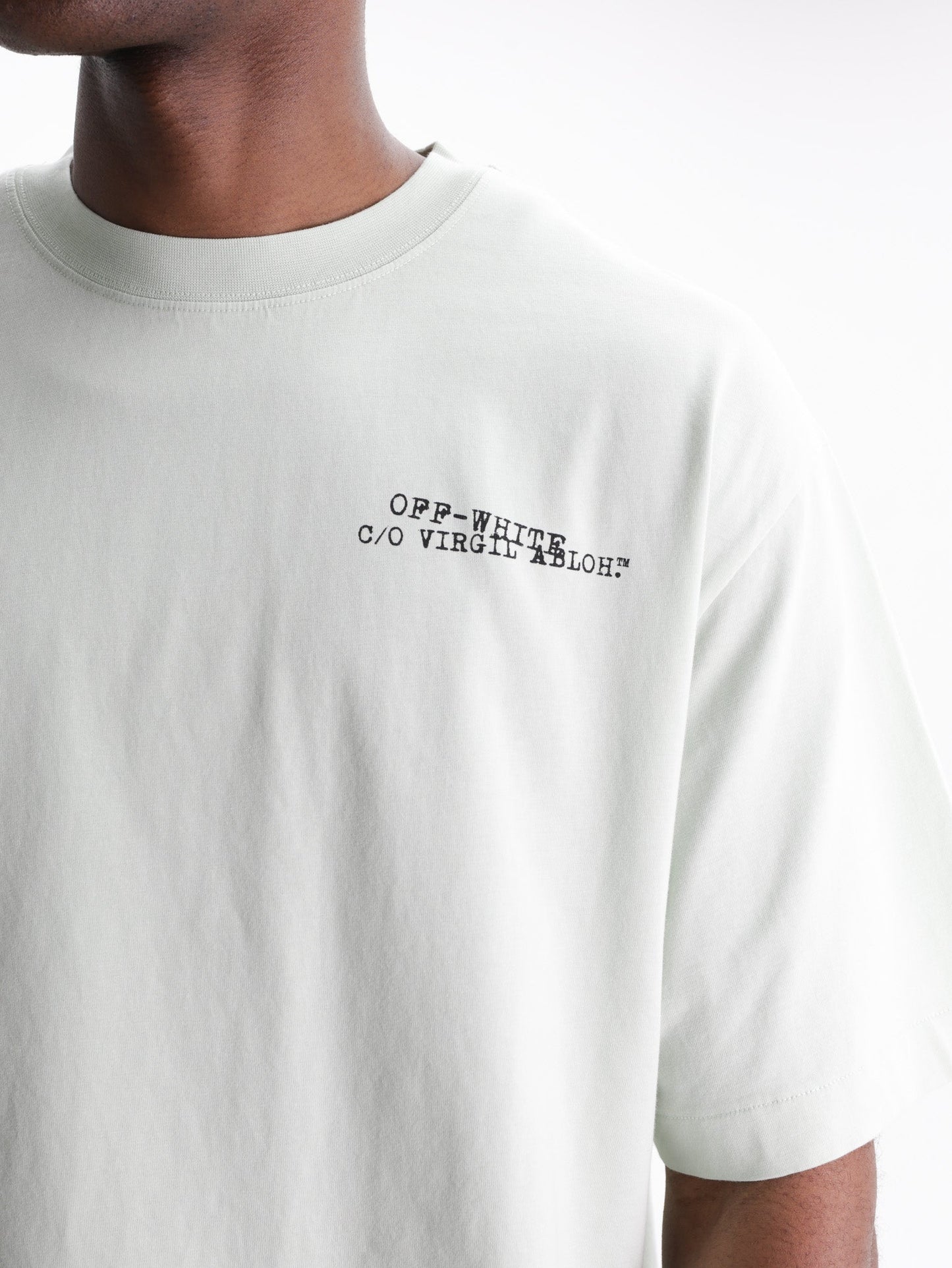 Off - White T-Shirt Type Machine Arrow Mint