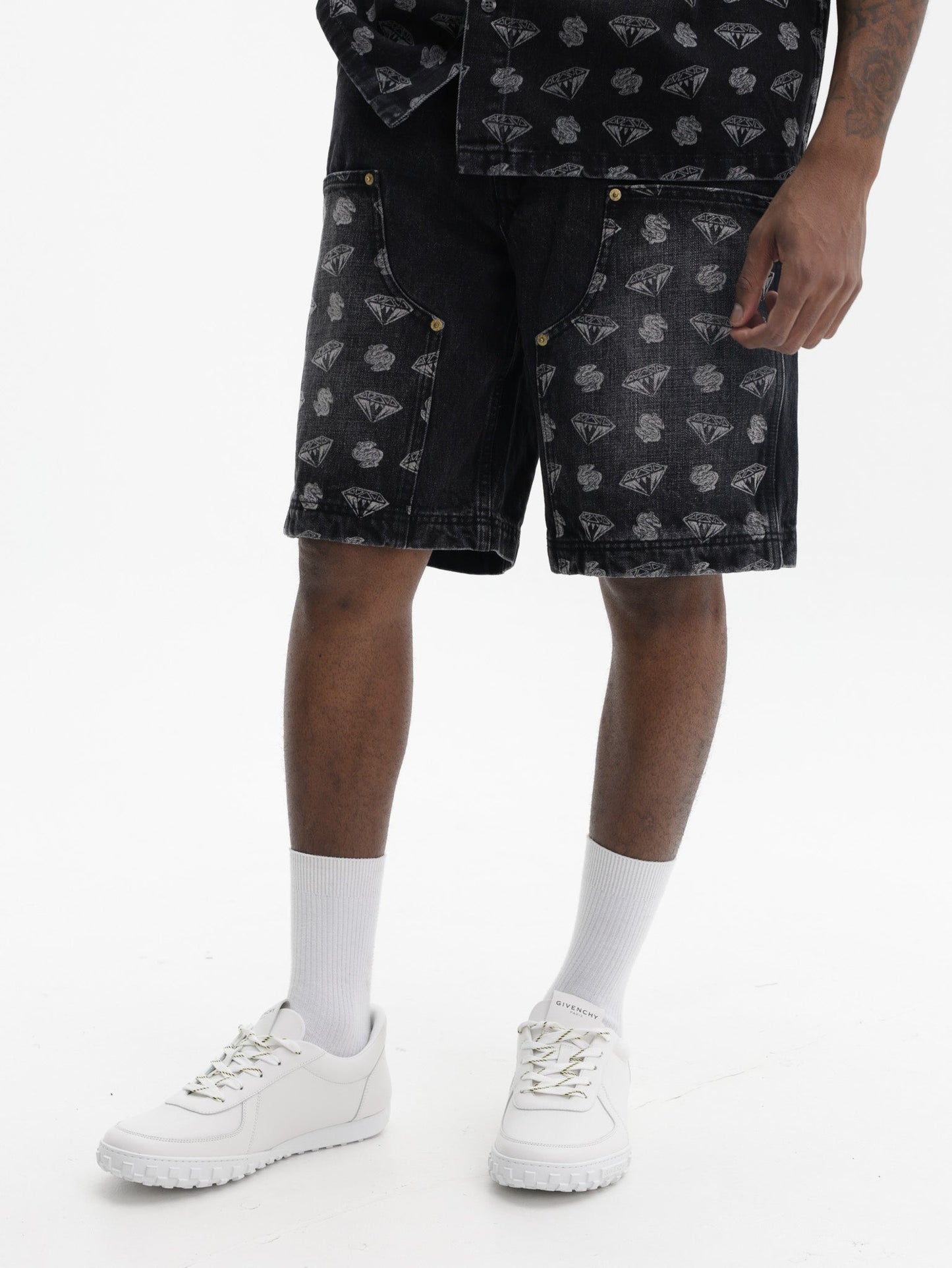 Billionaire Boys Club Denim Shorts Diamonds & Dollars Carpenter Black