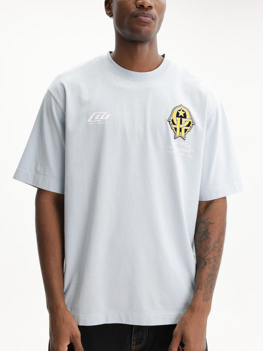 Off - White T-Shirt Sporty 1 Skate SS Light Blue