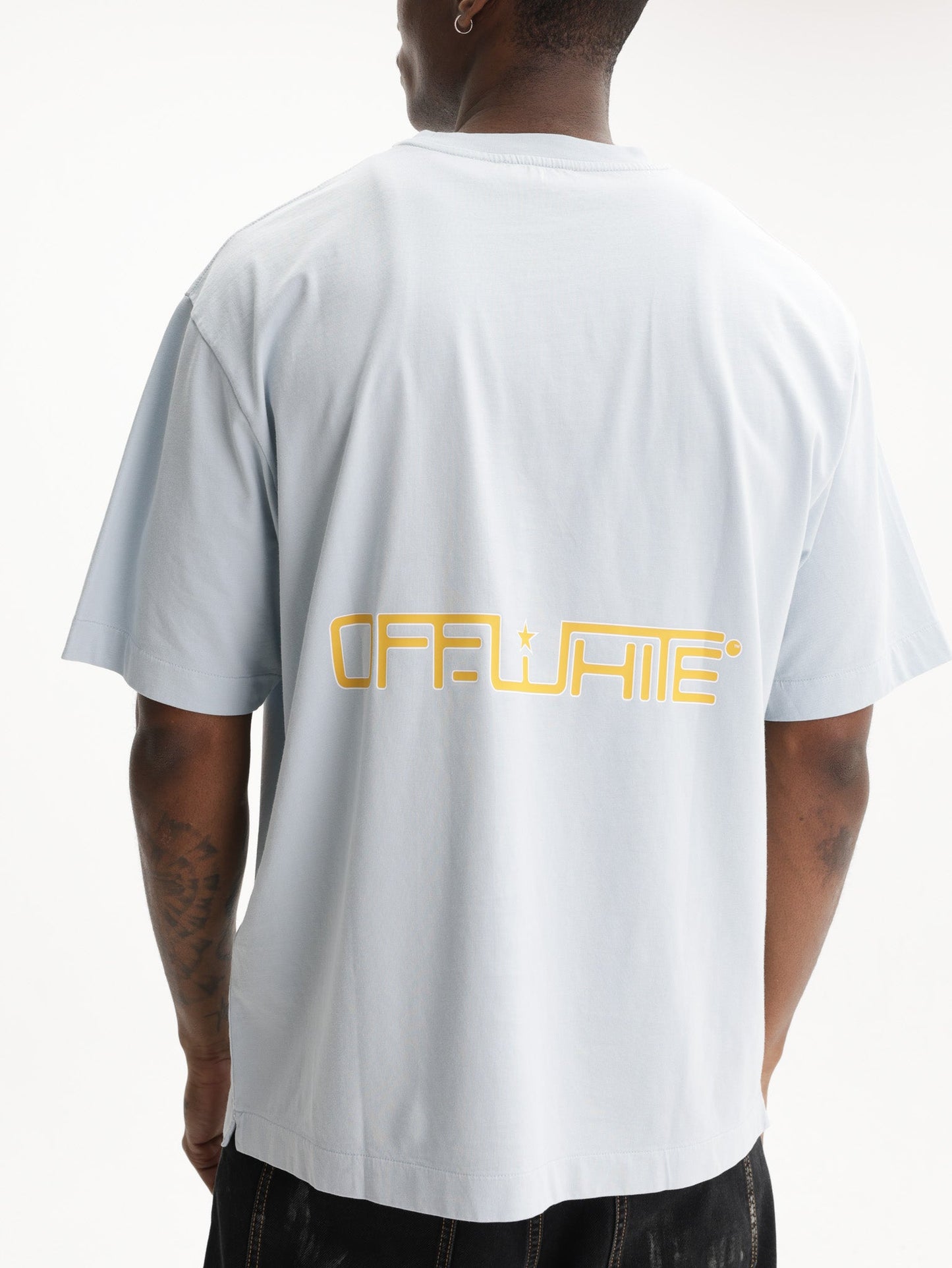 Off - White T-Shirt Sporty 1 Skate SS Light Blue