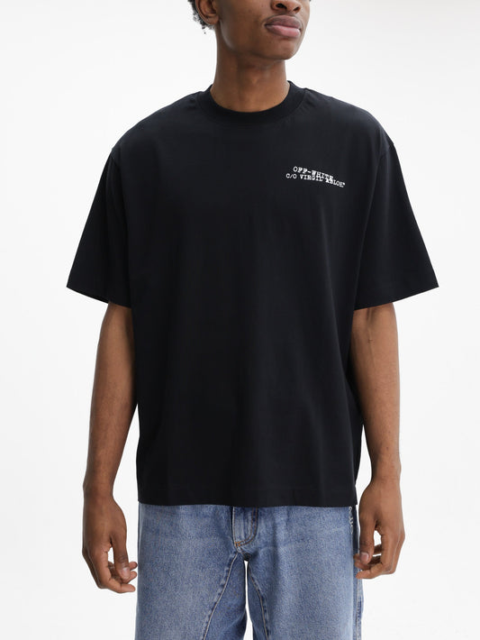 Off - White T-Shirt Type Machine Arrow Black