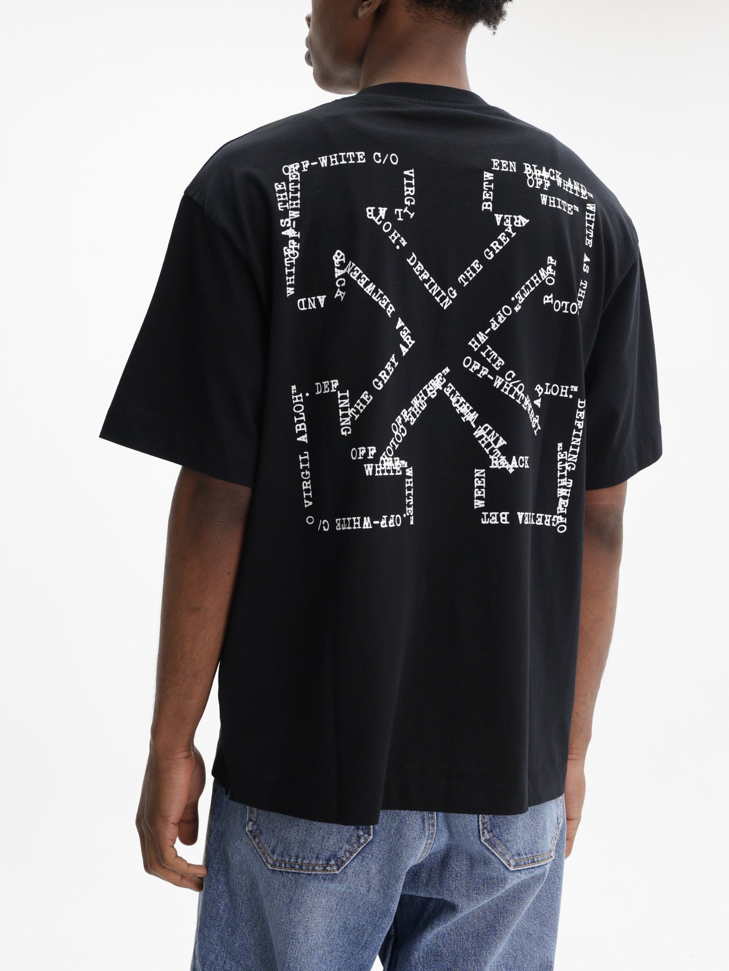 Off - White T-Shirt Type Machine Arrow Black