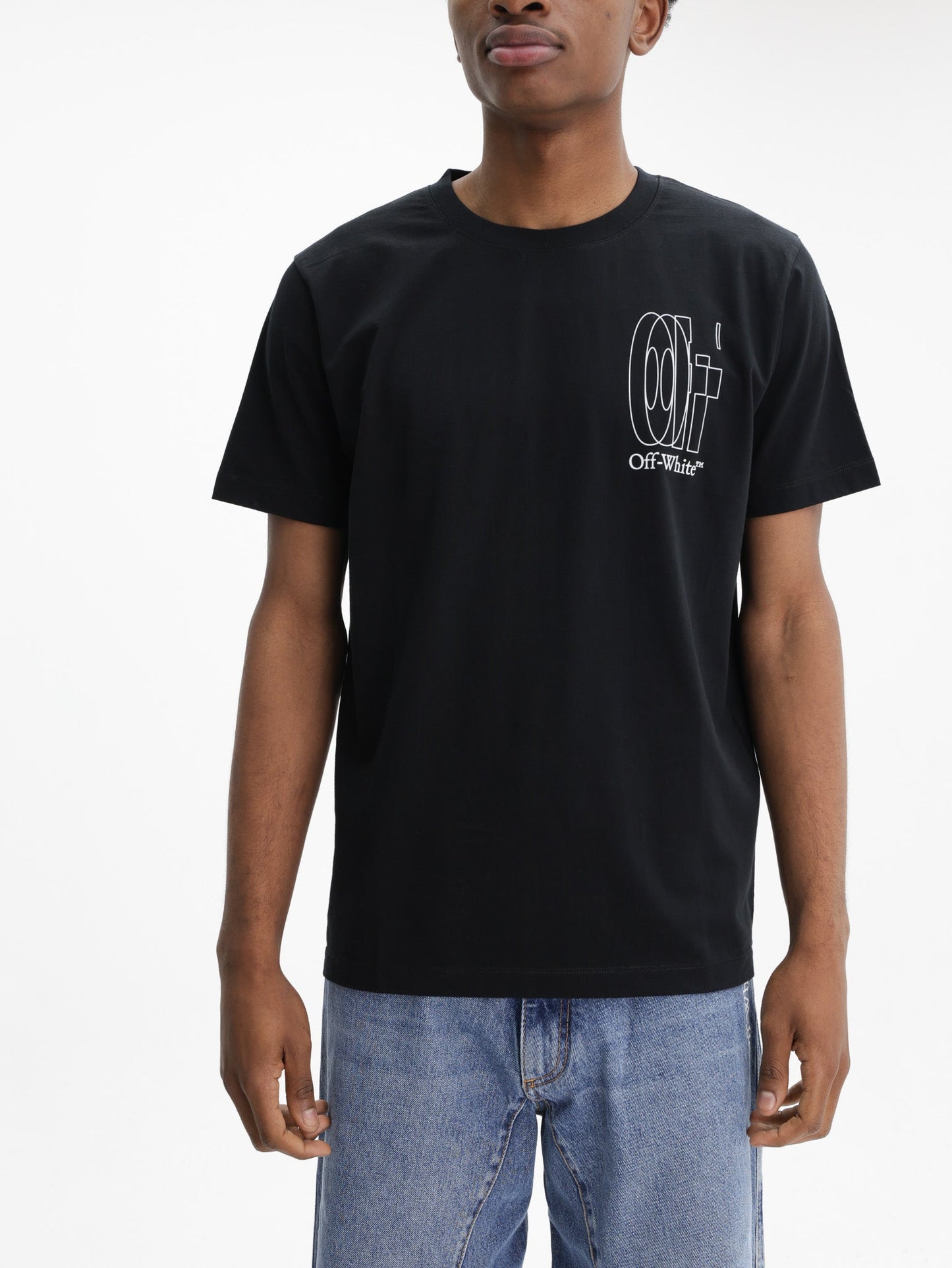 Off - White T-Shirt Big Double Arrow Black