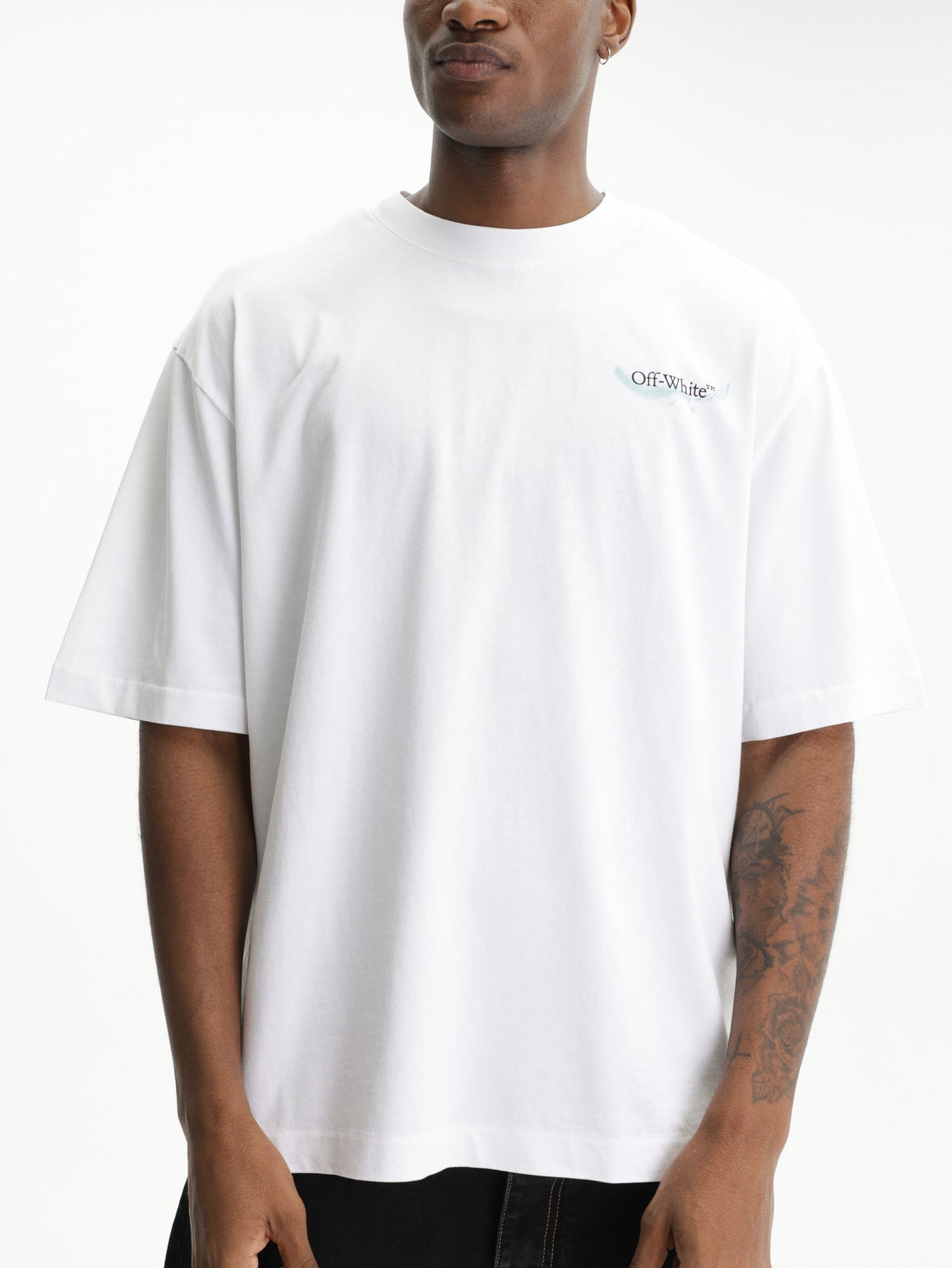 Off - White T-Shirt Moon SS Skate Tee White