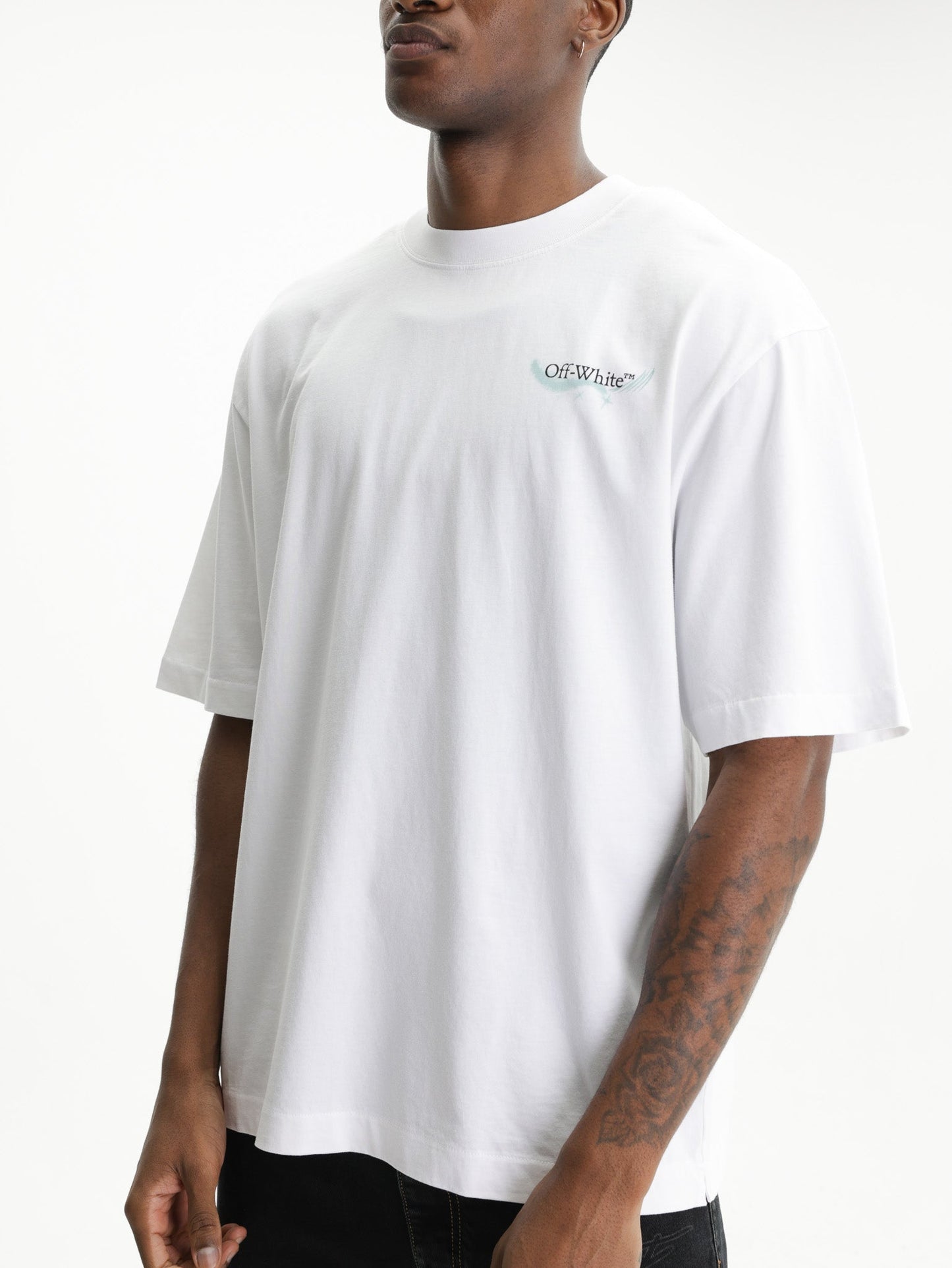 Off - White T-Shirt Moon SS Skate Tee White