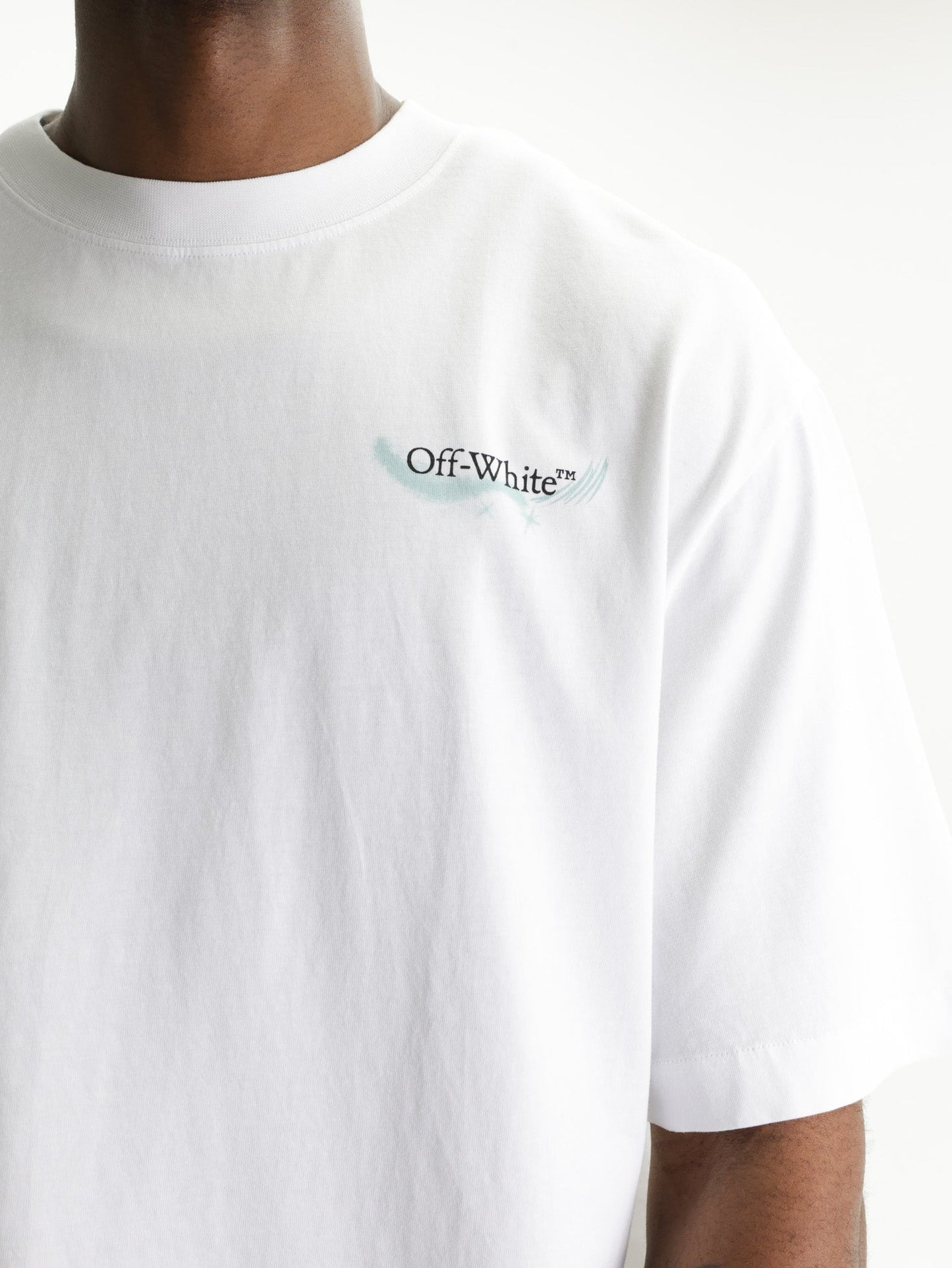 Off - White T-Shirt Moon SS Skate Tee White