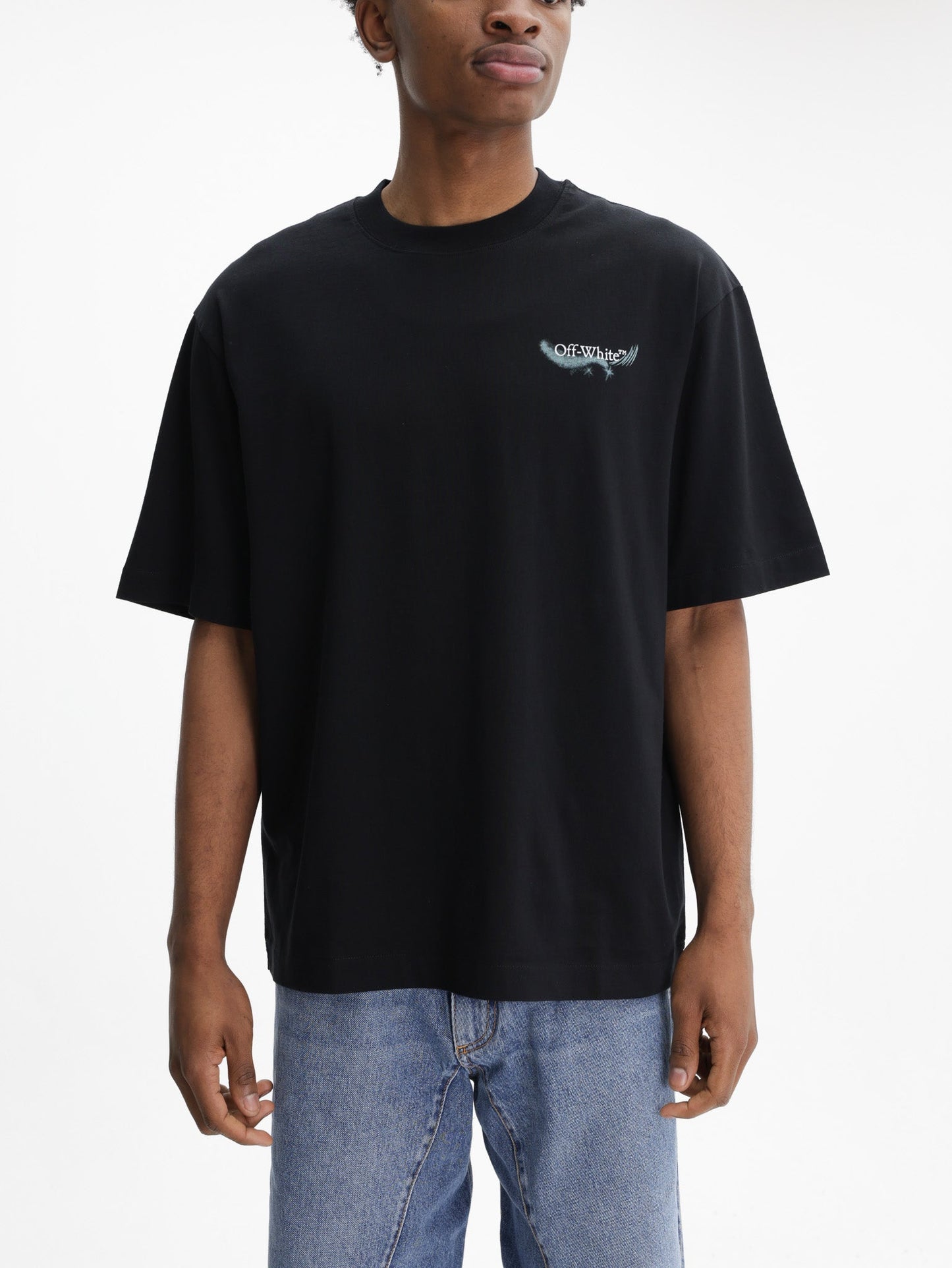 Off - White T-Shirt Moon SS Skate Tee Black