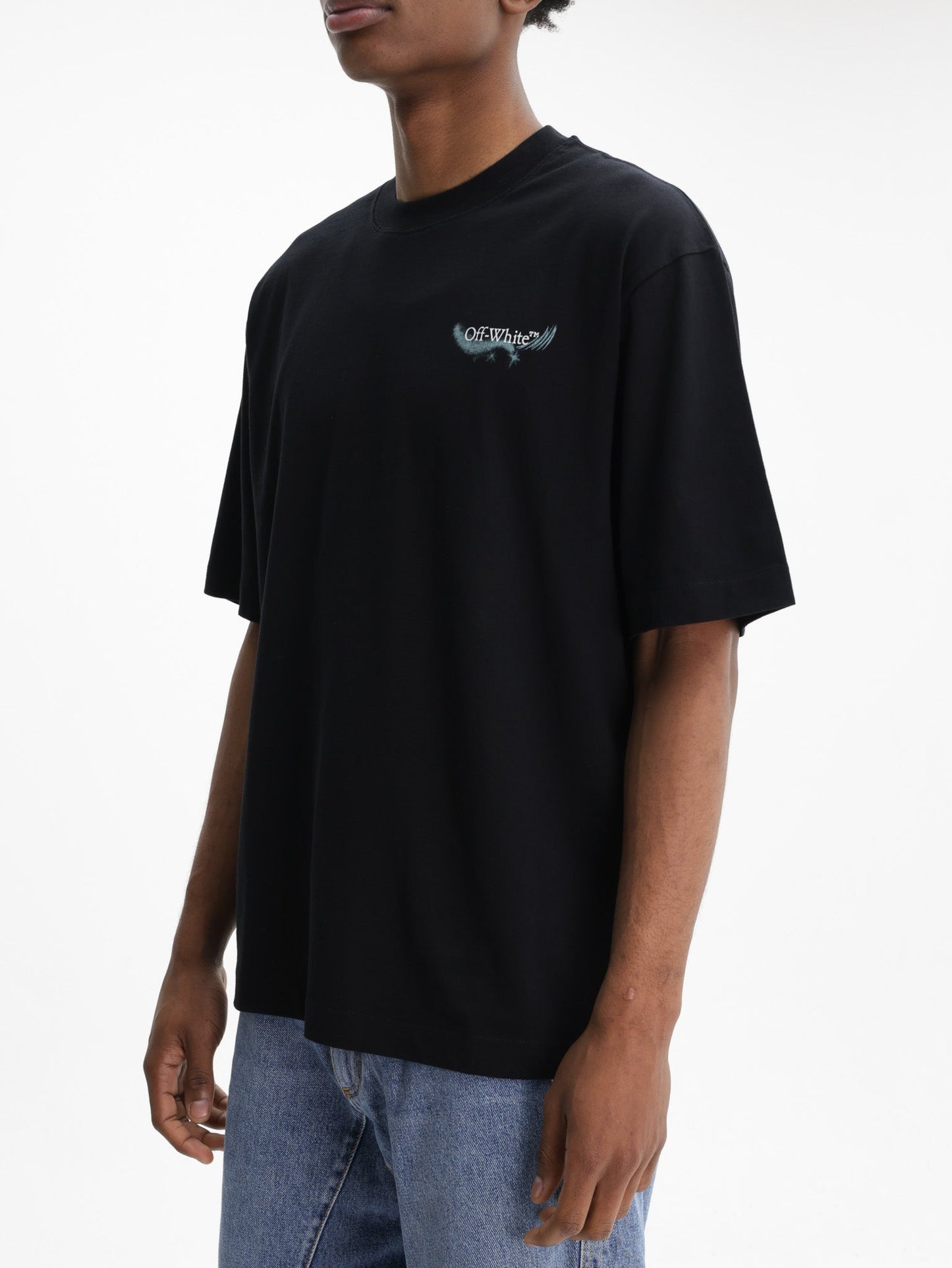 Off - White T-Shirt Moon SS Skate Tee Black