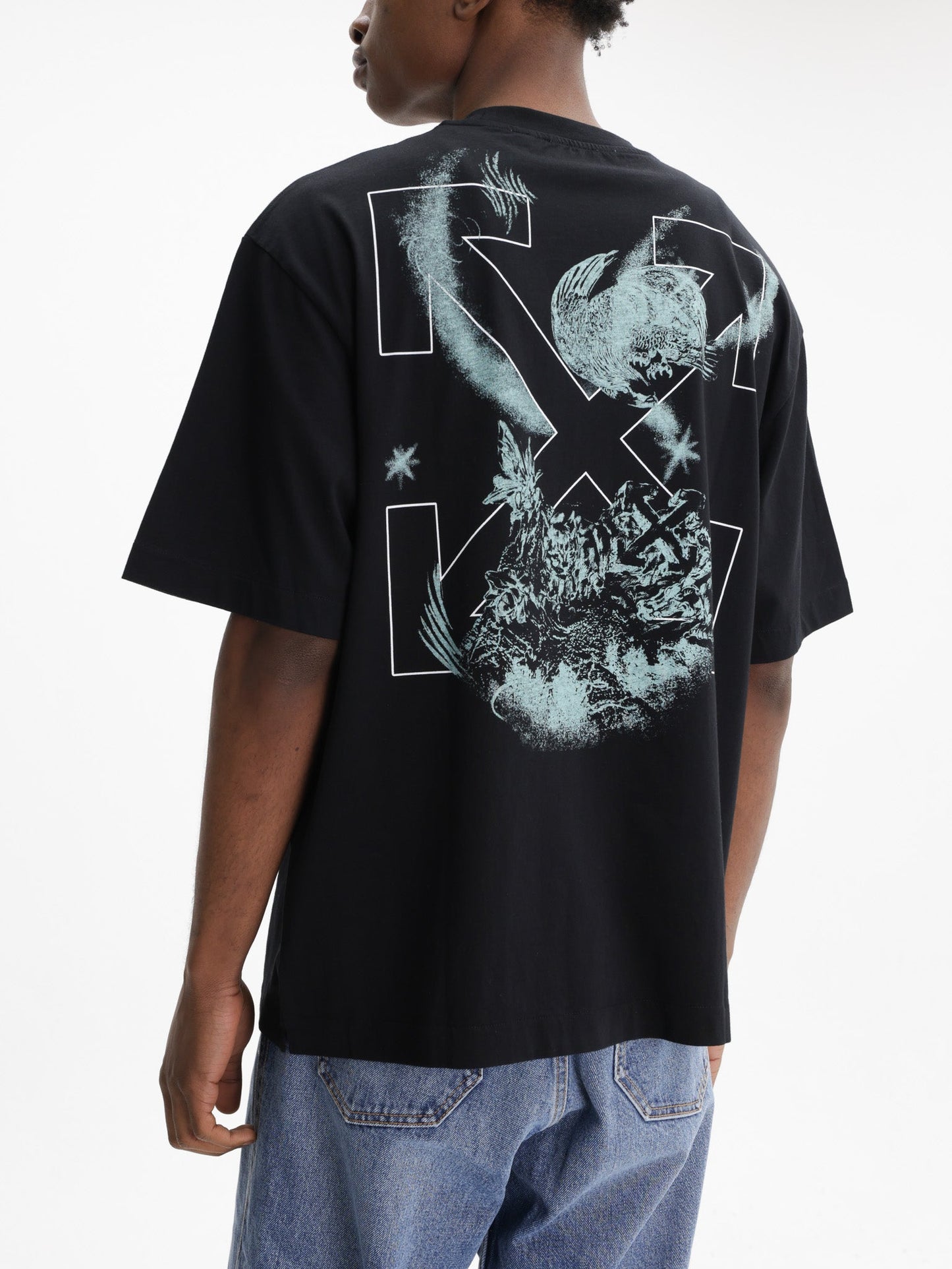 Off - White T-Shirt Moon SS Skate Tee Black