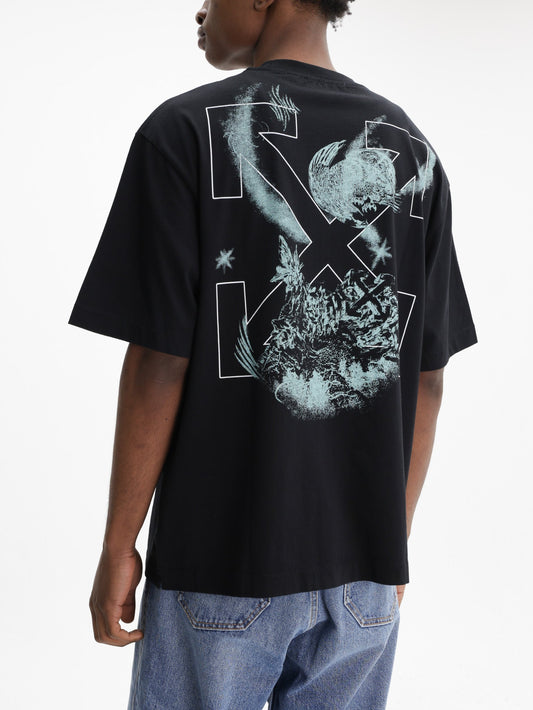 Off - White T-Shirt Moon SS Skate Tee Black