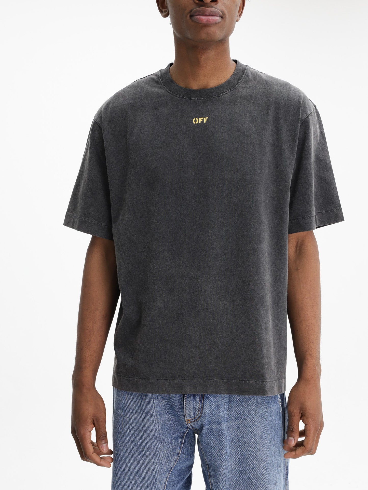 Off - White T-Shirt Fallen Caravaggio Black