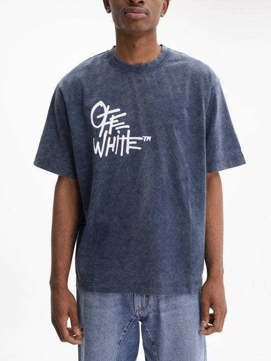 Off - White T-Shirt Skate Vibe Mar Skate Midnight Blue