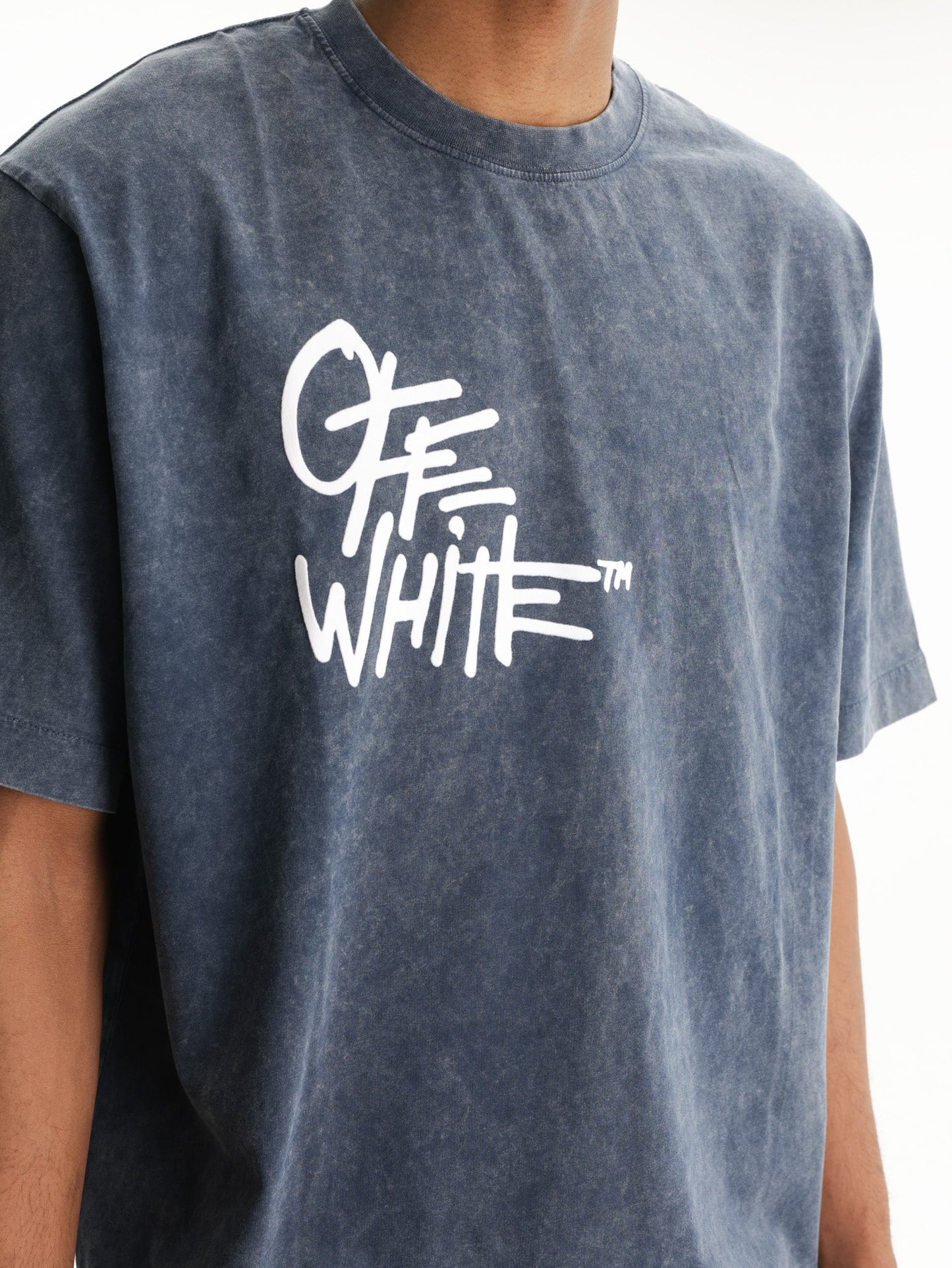 Off - White T-Shirt Skate Vibe Mar Skate Midnight Blue