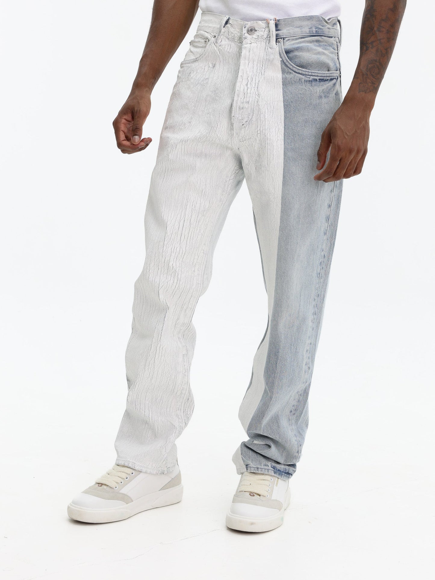 Purple Jeans Crackle Silver Lt Indigo