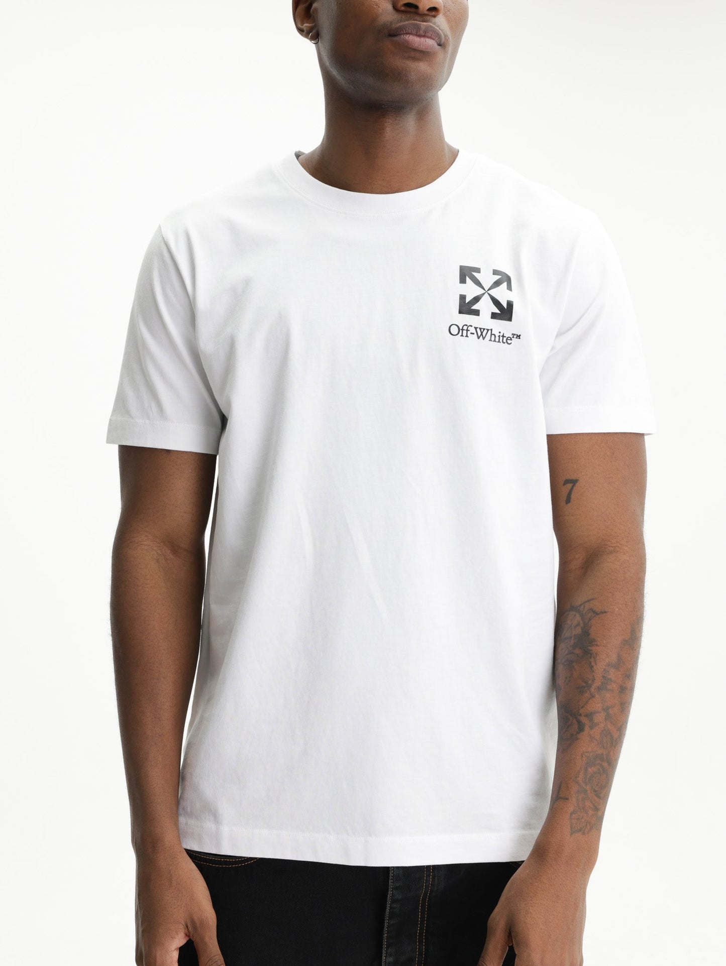 Off - White T-Shirt Small Arrow Slim White
