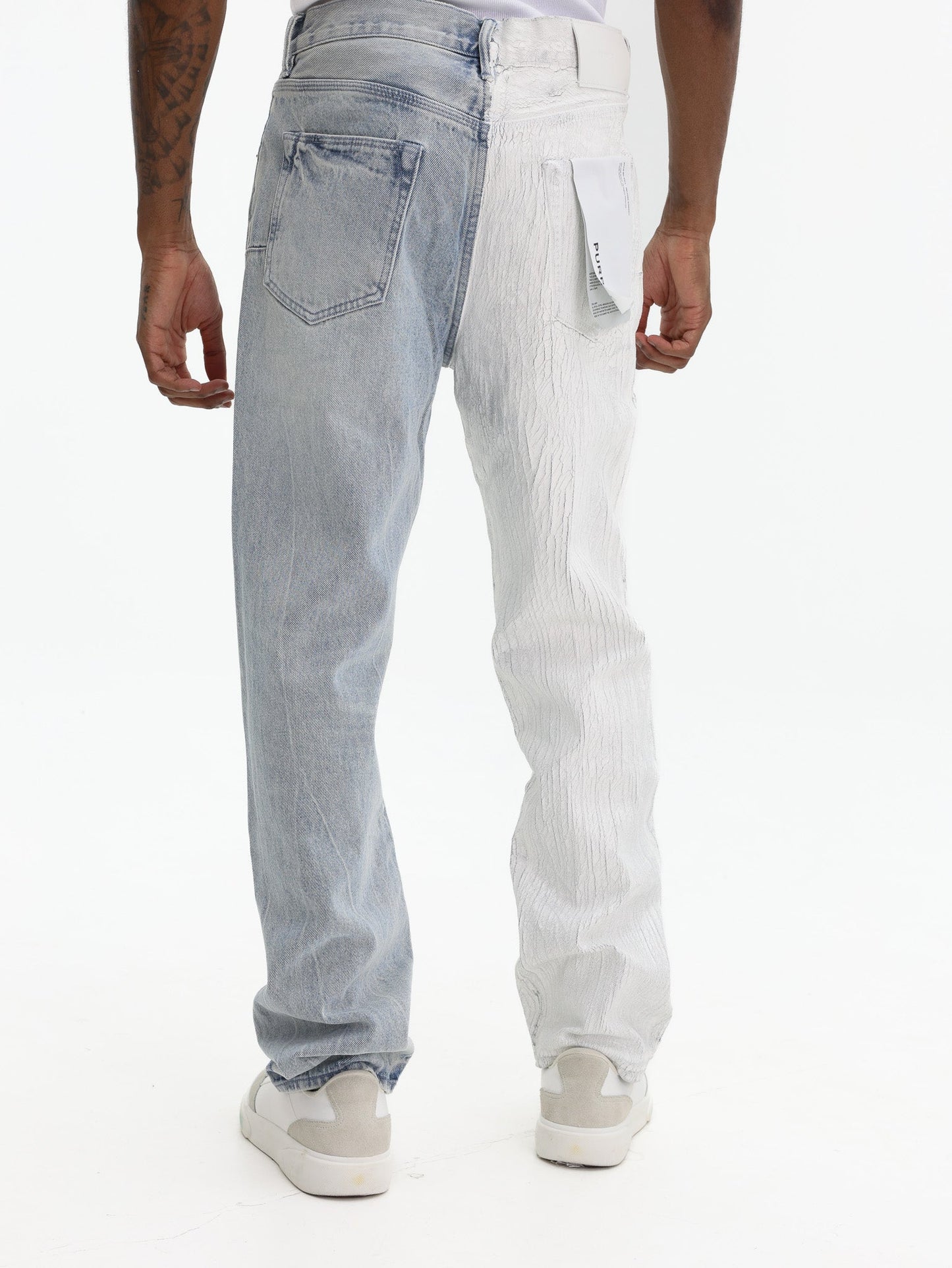Purple Jeans Crackle Silver Lt Indigo