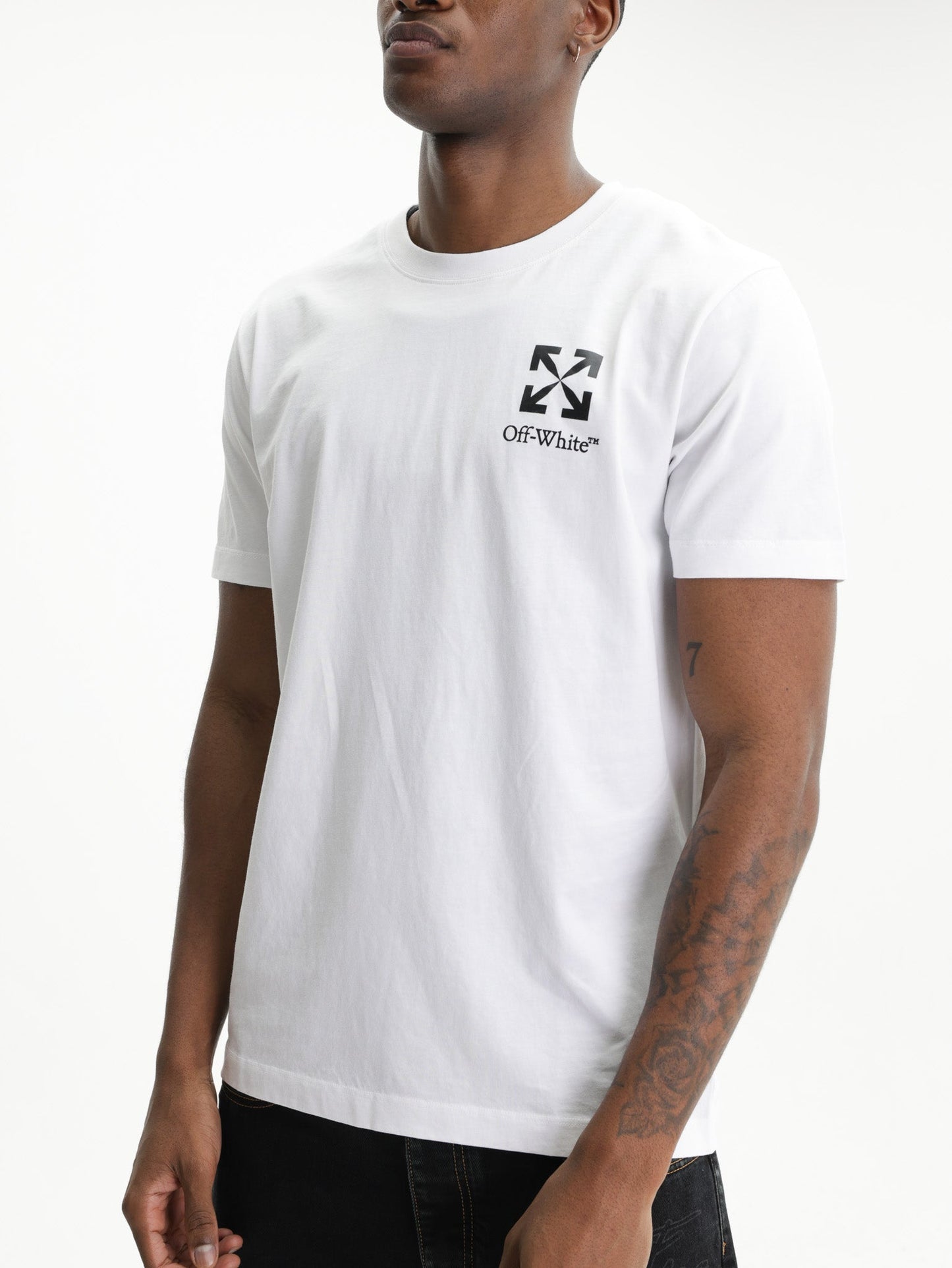 Off - White T-Shirt Small Arrow Slim White