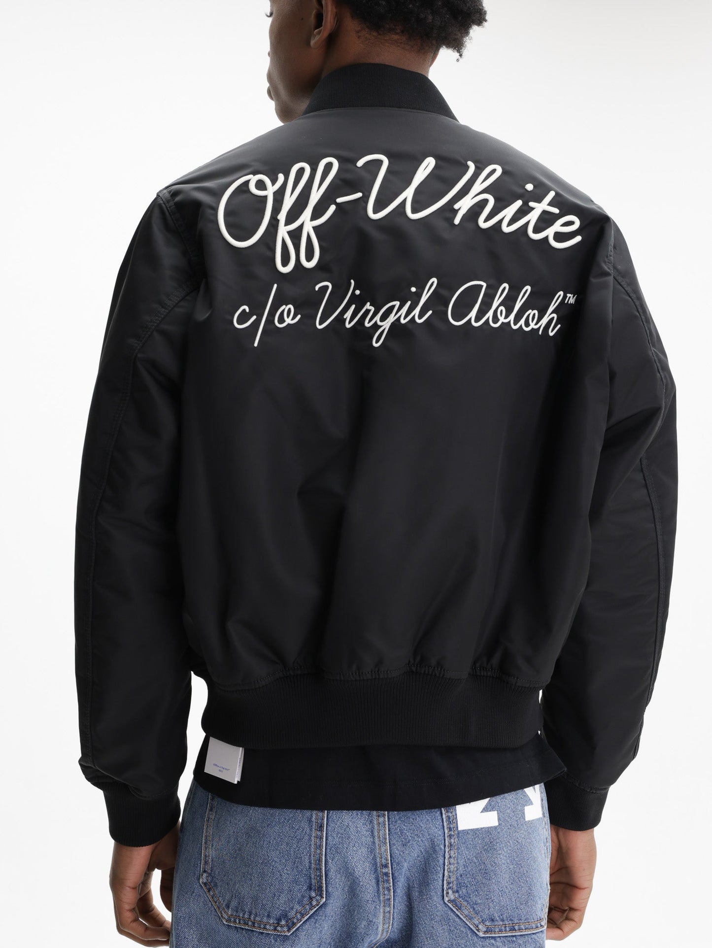 Off - White Jacket Script Nyl Varsity Black/white