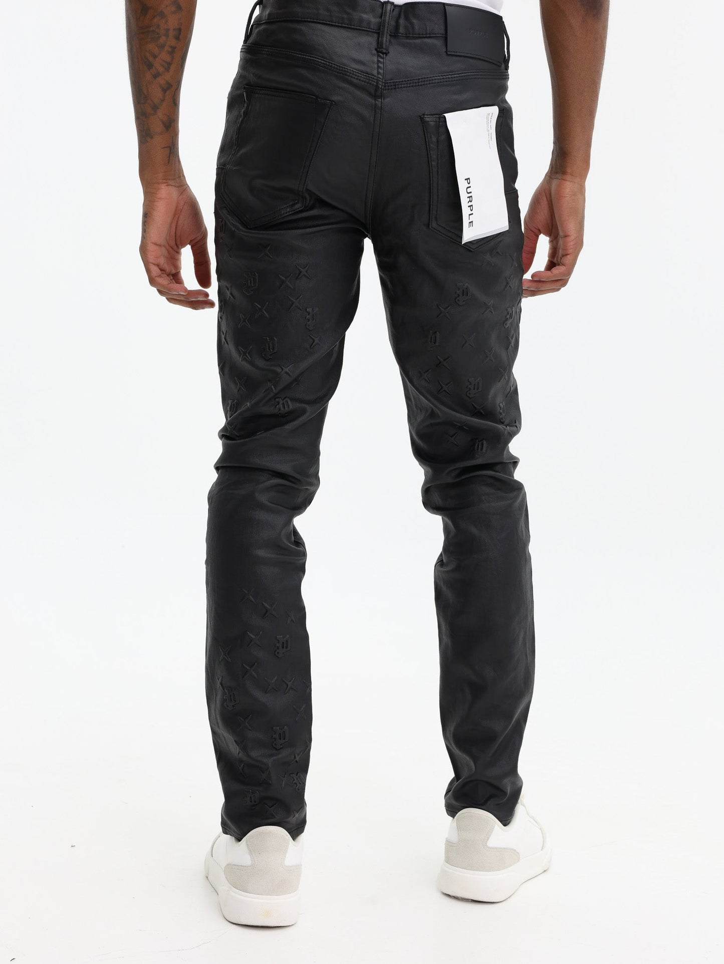 Purple Jeans Skinny Mono Embossed Film Black
