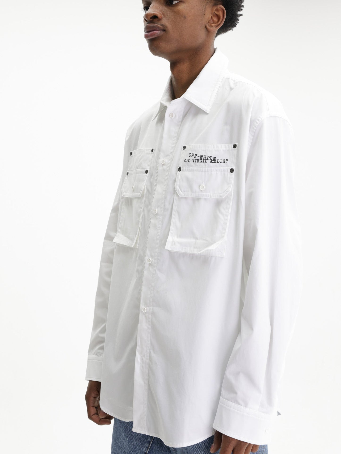 Off - White Shirt Script Arrow Over White