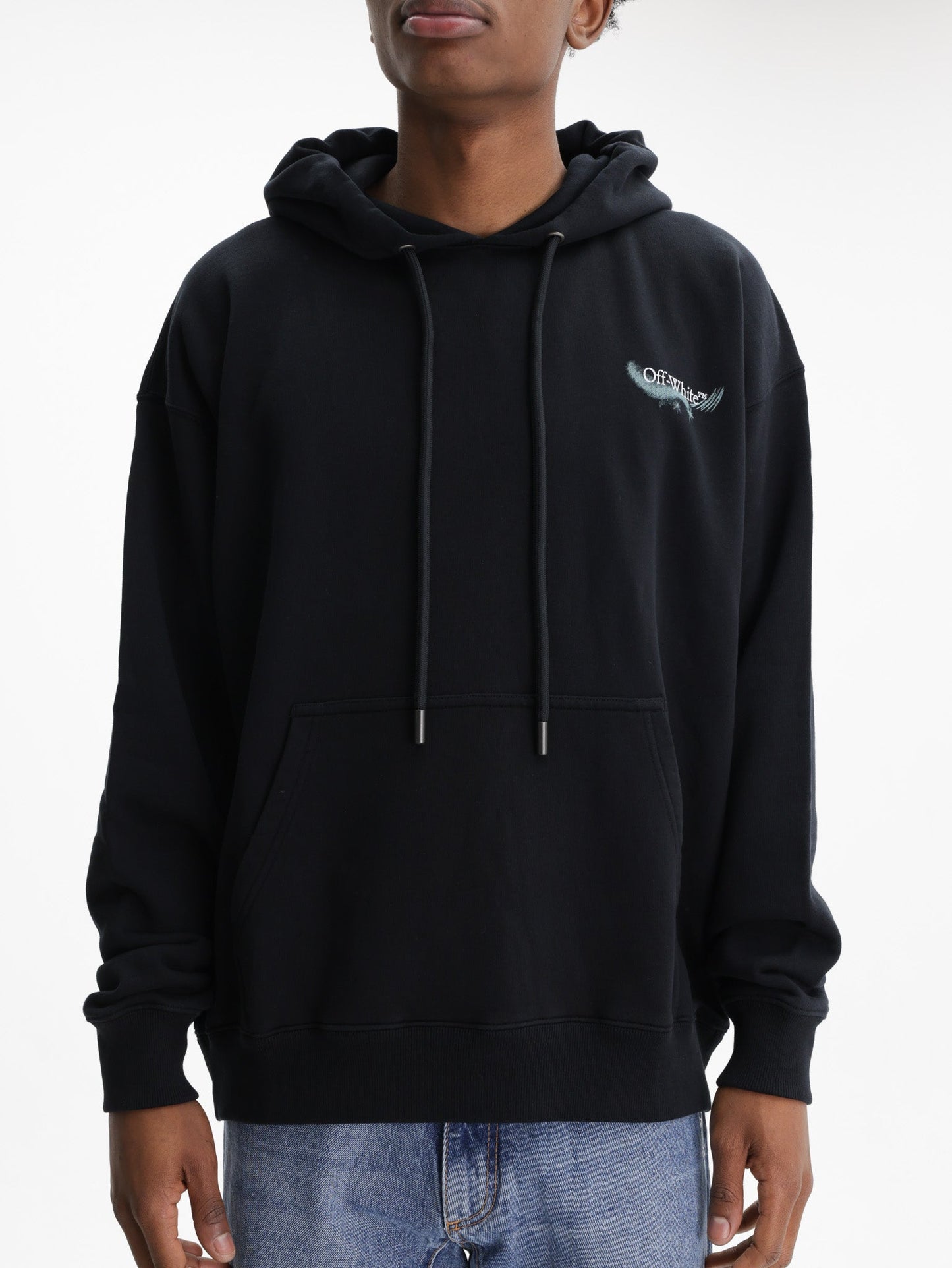 Off - White Hoodie Moon Skate Black