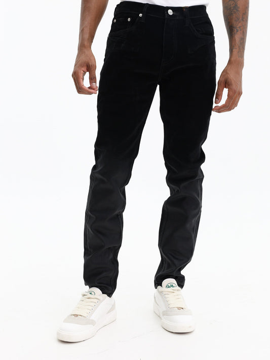 Purple Jeans Skinny Flock Dipped Black