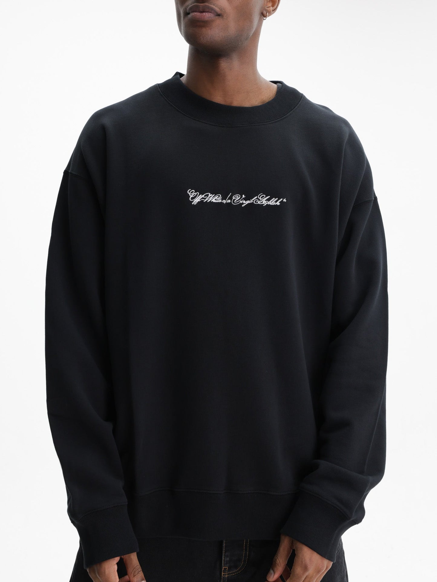 Off - White T-Shirt Script Arrow Skate Black