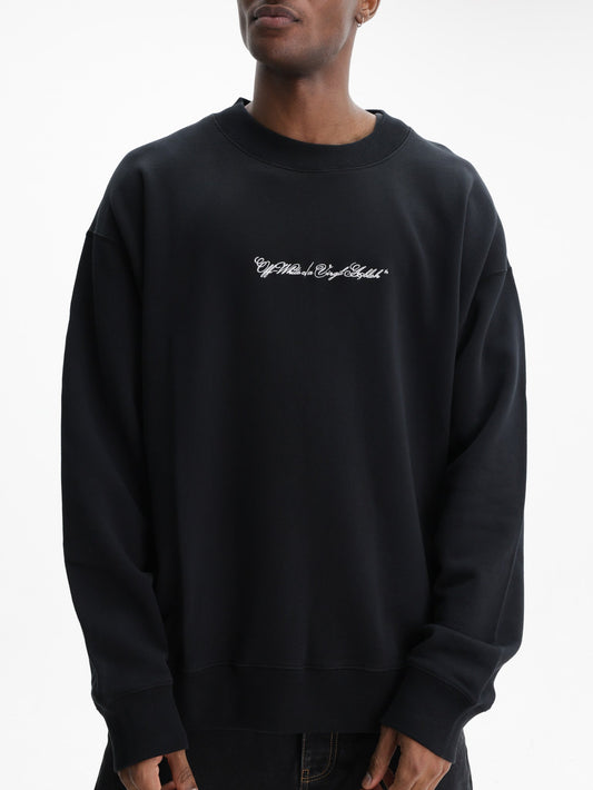 Off - White T-Shirt Script Arrow Skate Black