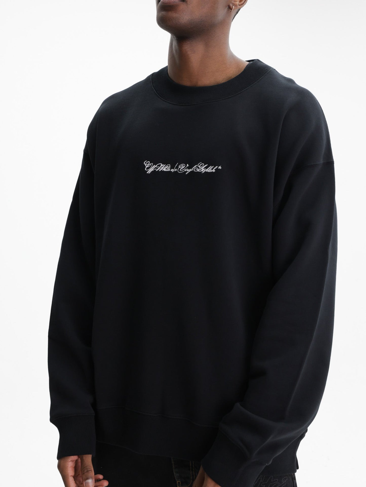 Off - White T-Shirt Script Arrow Skate Black