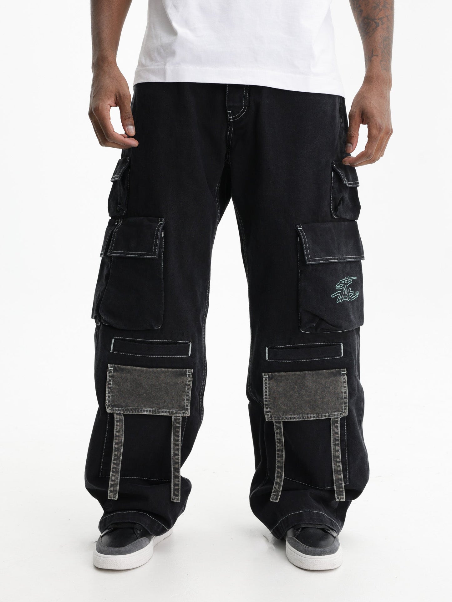 Off - White Jeans Street Multi Cargo Black