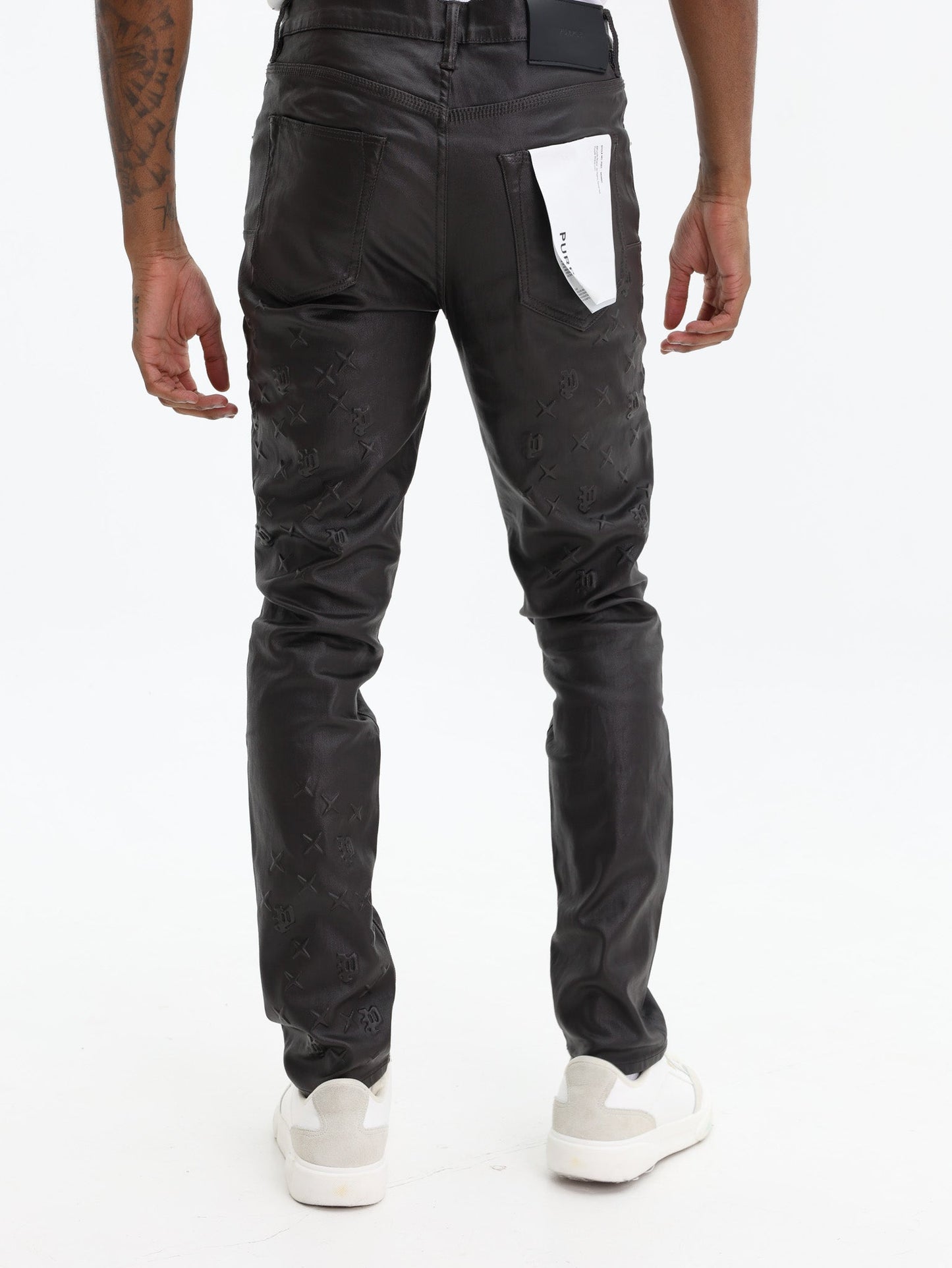 Purple Jeans Skinny Mono Embossed Film Brown