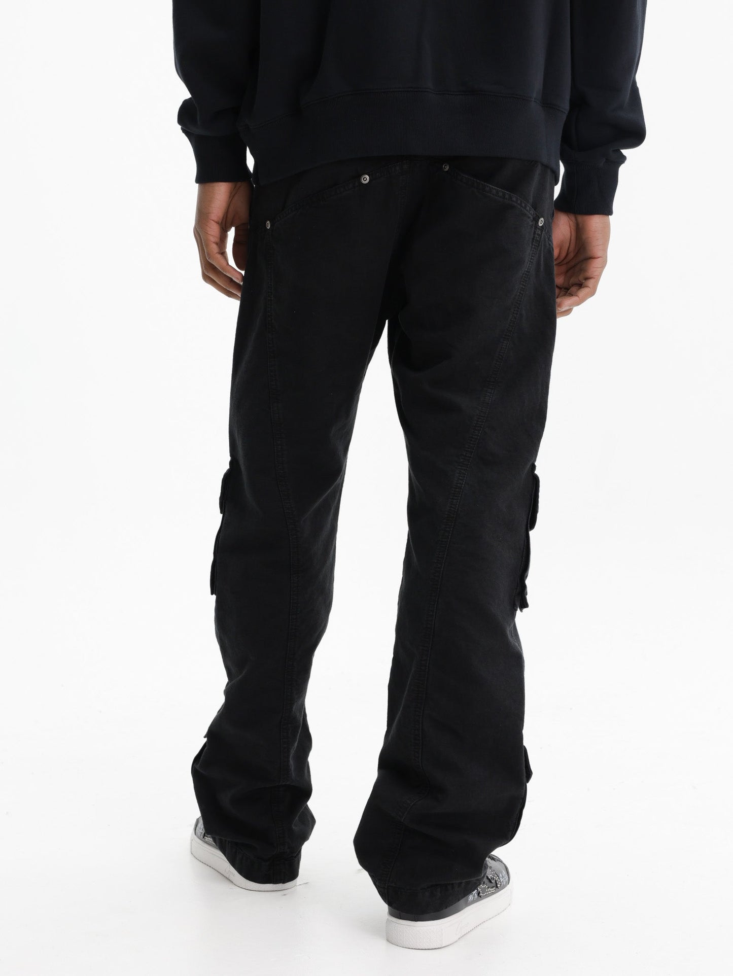 Off - White Pants Multi Pockets Relax Black