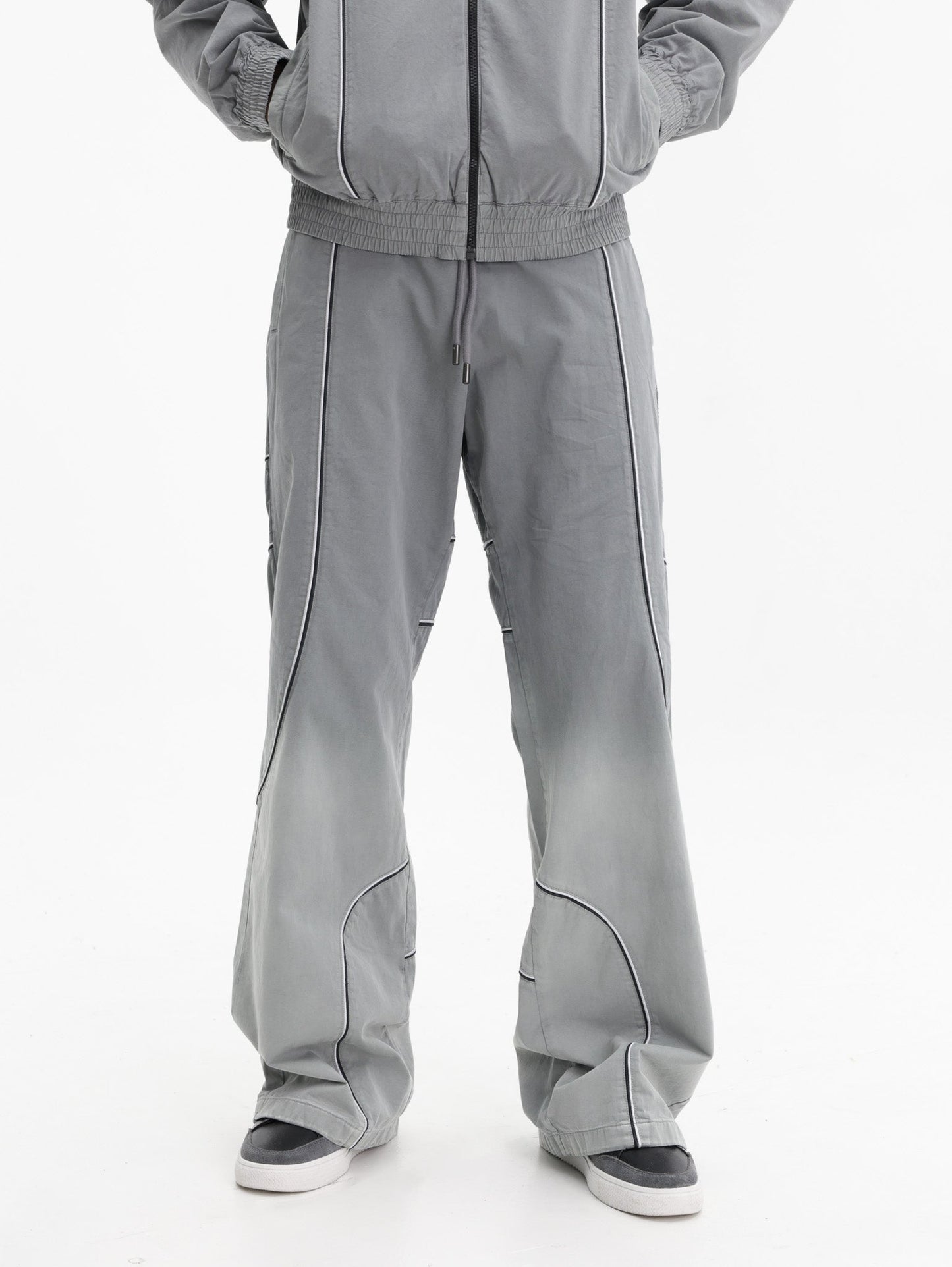 Off - White Track Pants Slouchy Garment Dye Grey
